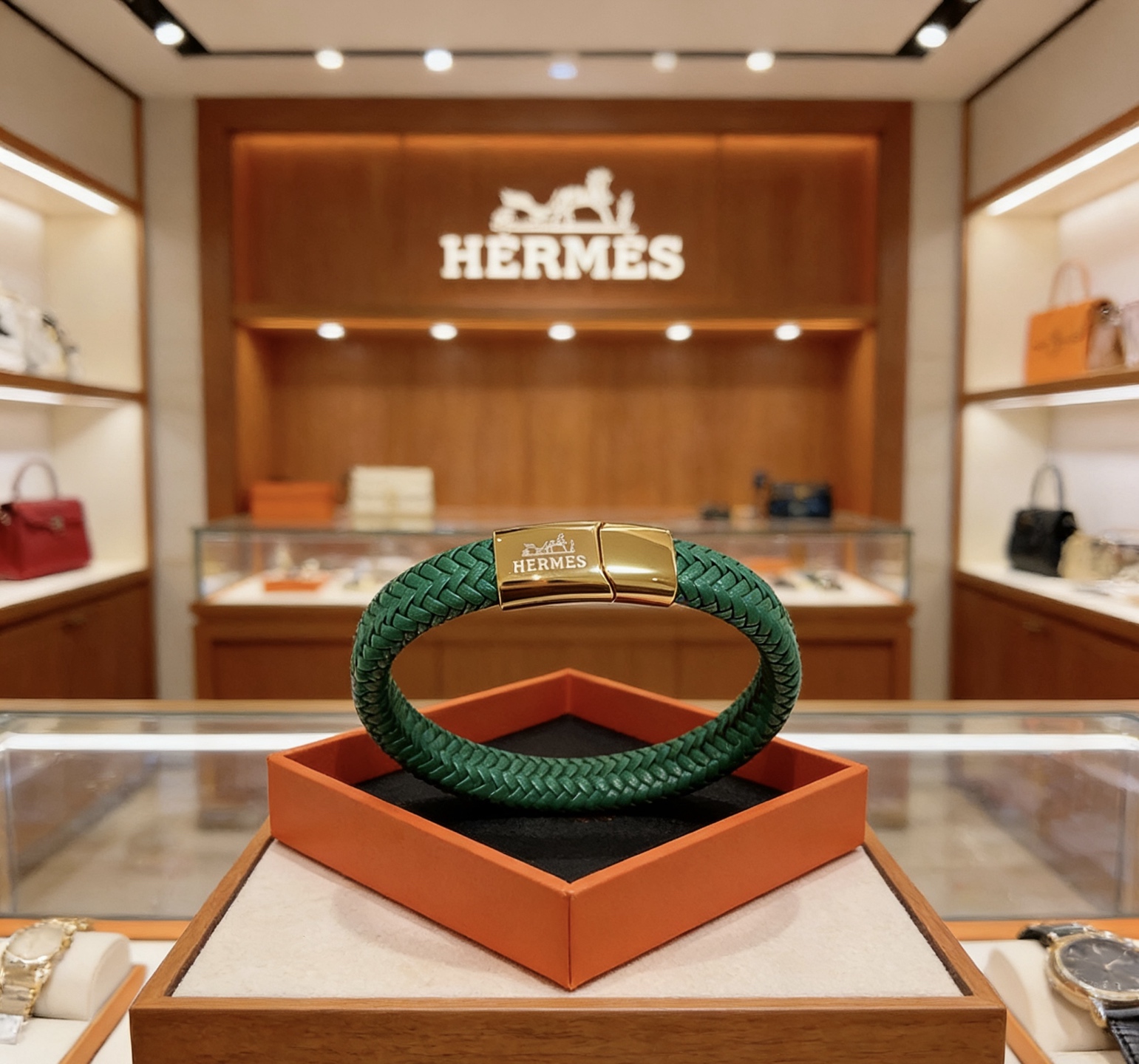 Hermès 新品发售 爱马仕手绳手环最新款纯手工编织牛皮材质档次更高 H系列系列 款系列手链手绳