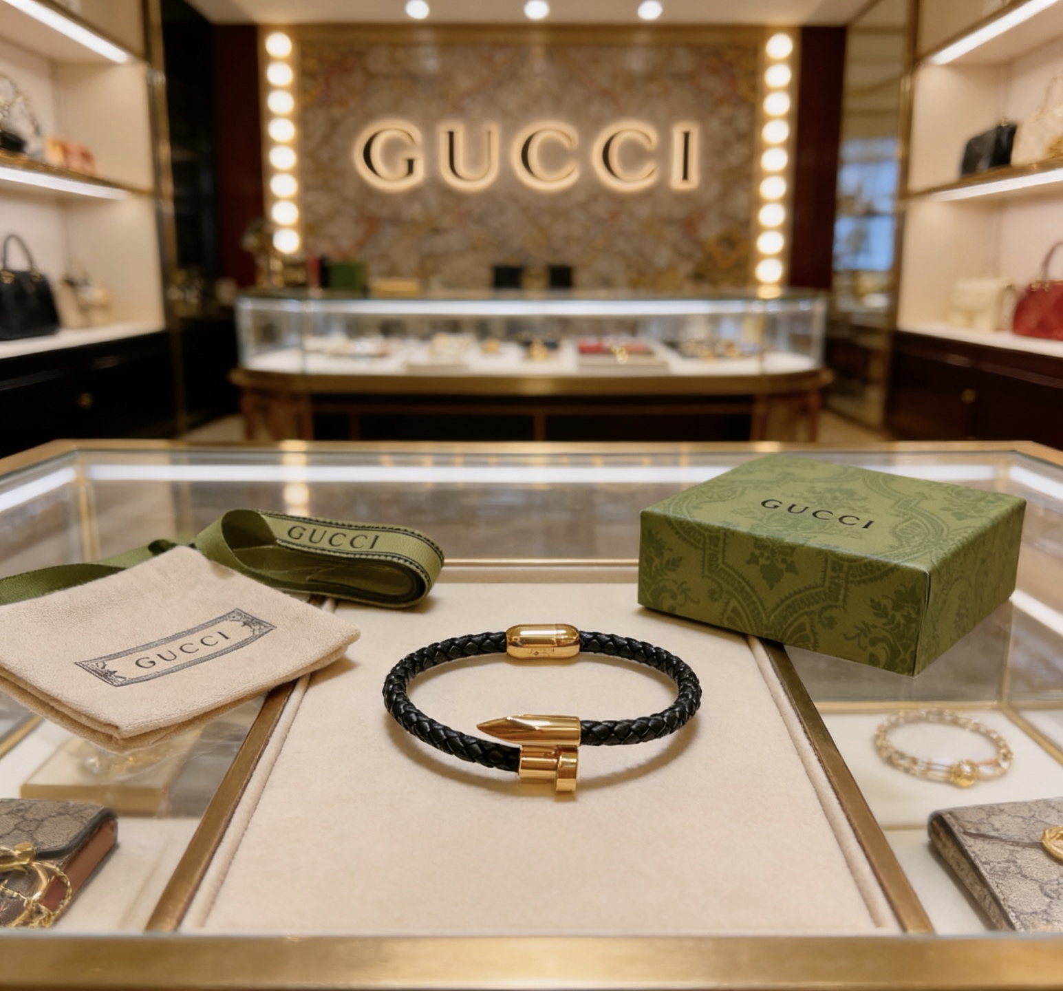 𝐆𝐮𝐜𝐜𝐢 pulsera de cuerda de Gucci último modelo, cuero de primera capa hecho a mano, mayor nivel, mismo estilo que …