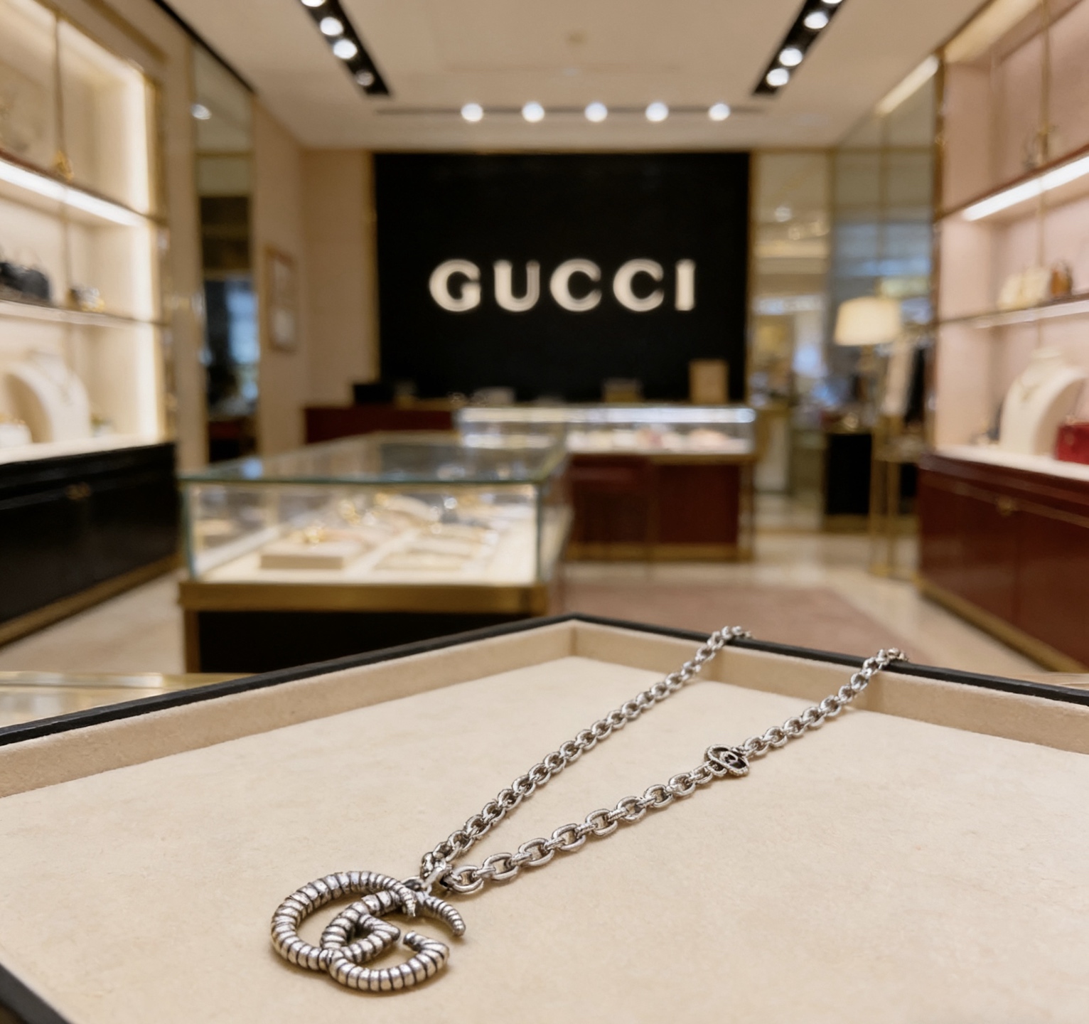 Gucci 𝐆𝐮𝐜𝐜𝐢古驰项链最新款链条档次更高