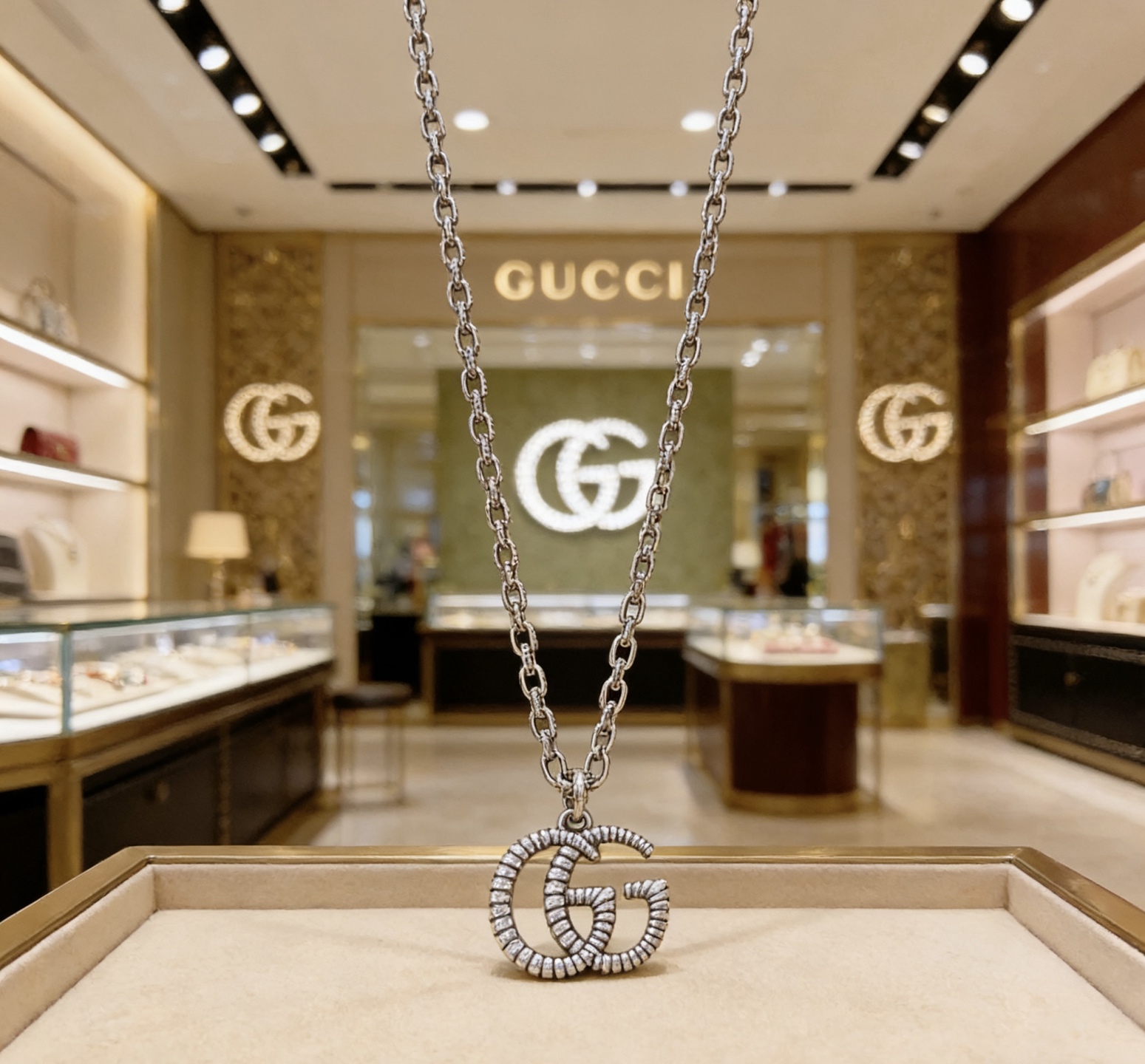 Gucci 𝐆𝐮𝐜𝐜𝐢古驰项链最新款链条档次更高