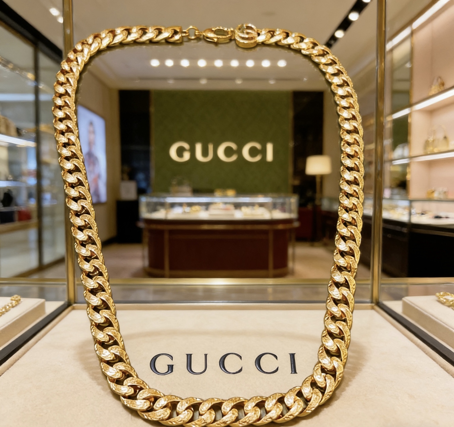 Gucci 𝐆𝐮𝐜𝐜𝐢古驰项链最新款链条档次更高 Anger Forest系列双G古驰项链 高端货 不氧化不退色
