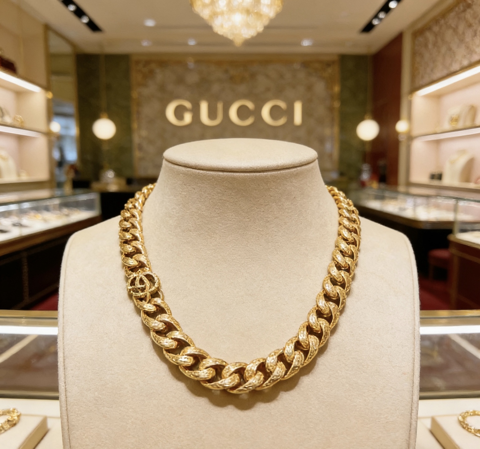 Gucci 𝐆𝐮𝐜𝐜𝐢古驰项链最新款链条档次更高 Anger Forest系列双G古驰项链 高端货 不氧化不退色