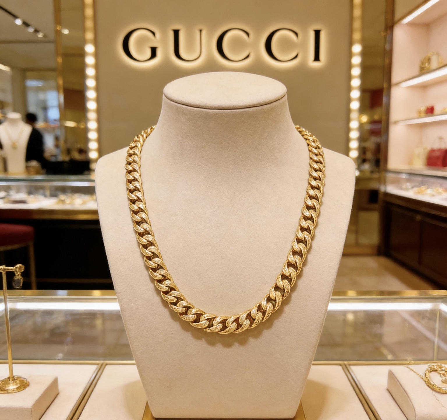 Gucci 𝐆𝐮𝐜𝐜𝐢古驰项链最新款链条档次更高 Anger Forest系列双G古驰项链 高端货 不氧化不退色