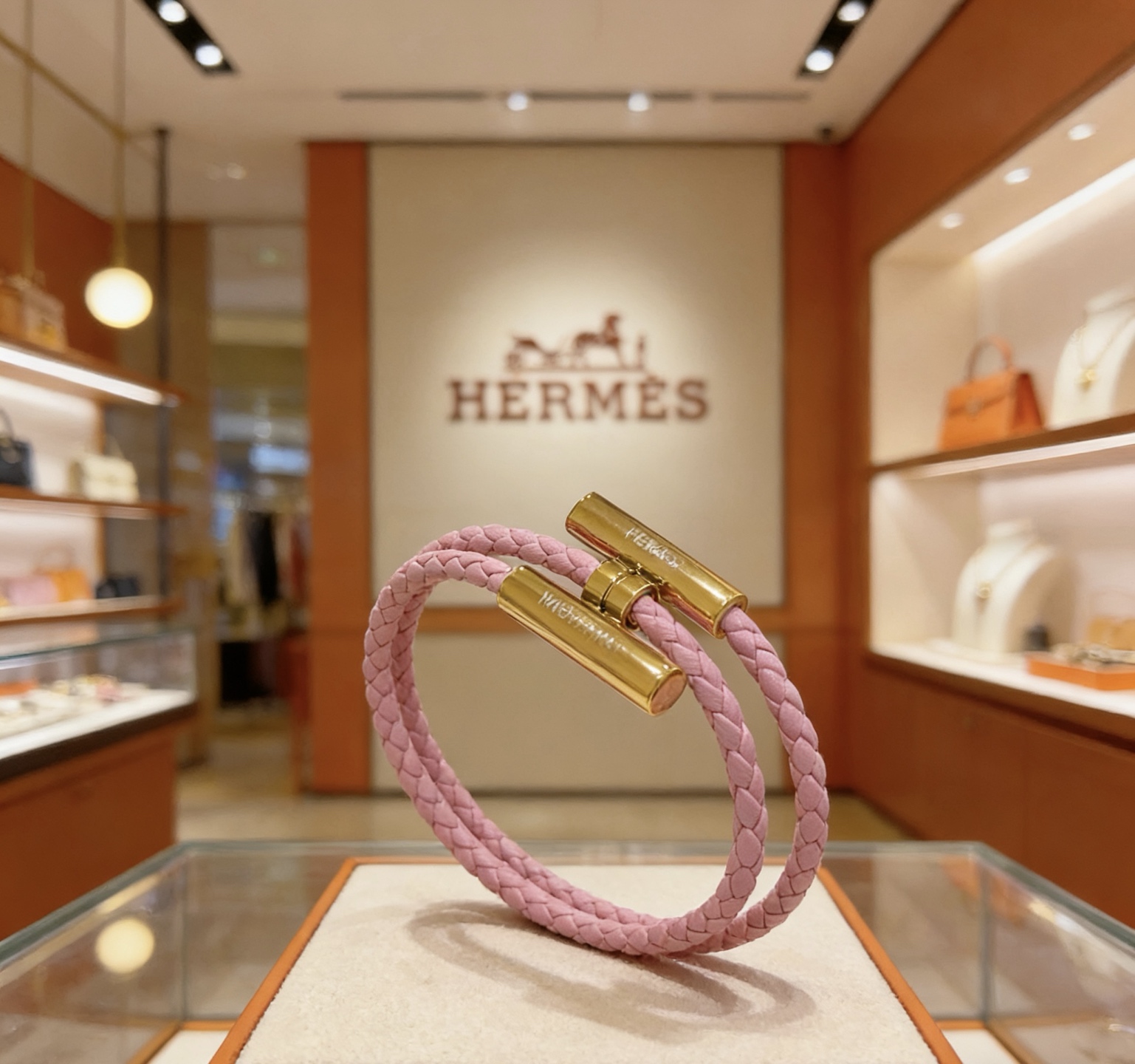 Hermès 新款Hermes爱马仕手链编织手绳加厚版 铂金版