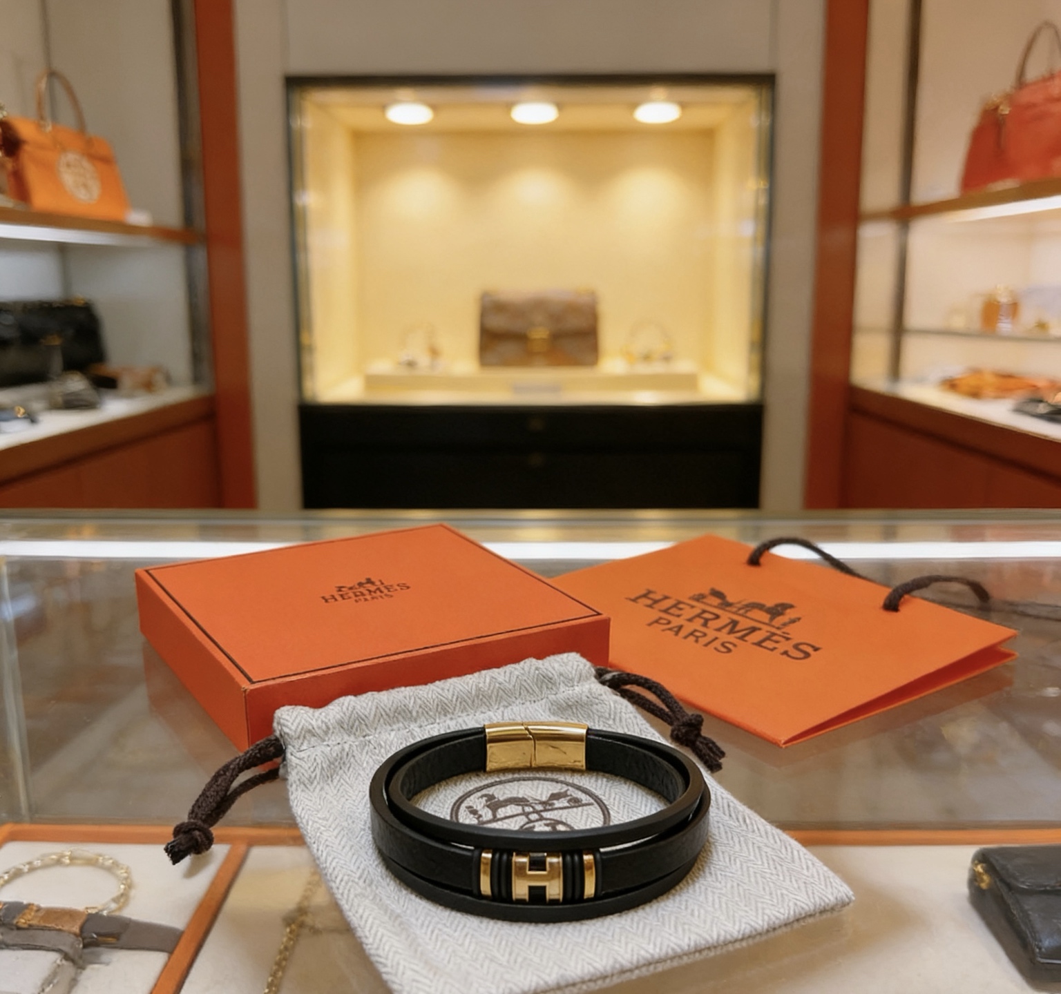 Hermès 新品发售 爱马仕手绳手环最新款纯手工头层牛皮材质档次更高 H系列系列 款系列手链手绳