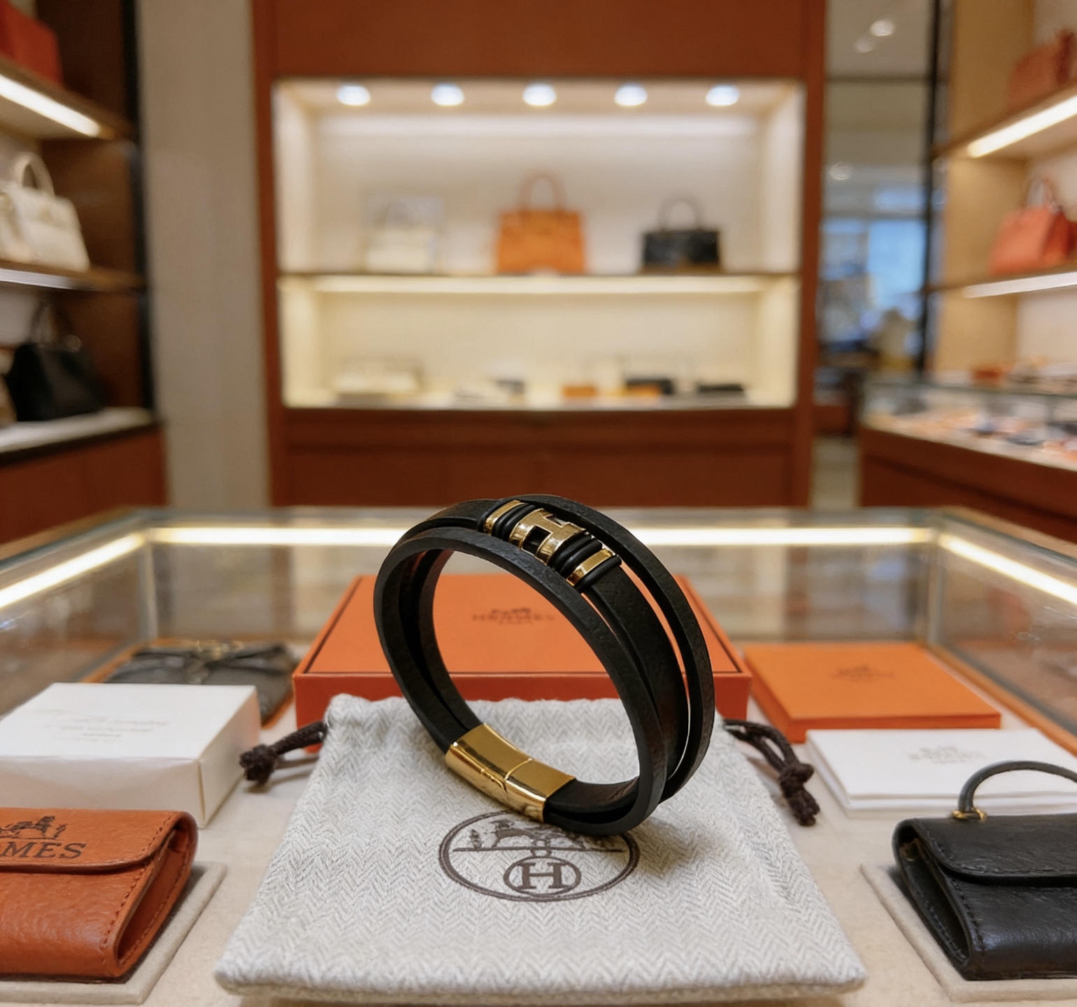 Hermès 新品发售 爱马仕手绳手环最新款纯手工头层牛皮材质档次更高 H系列系列 款系列手链手绳