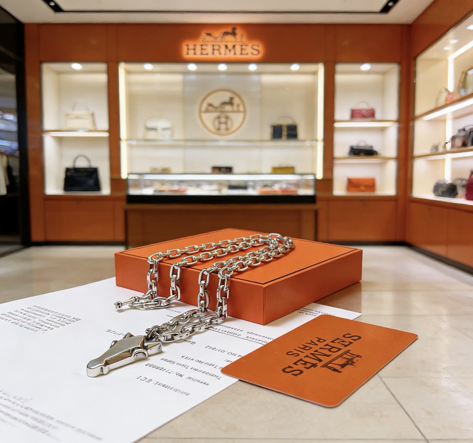 Hermès 爱马仕项链 马头项链系列首饰 进口定制.高端链条 搭配 新品 简单 火 设计独特 前卫 男女 款