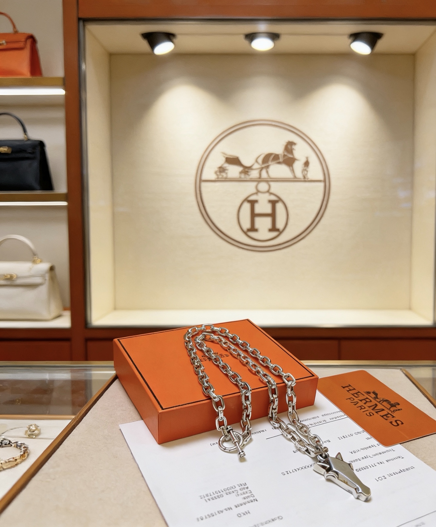 Hermès 爱马仕项链 马头项链系列首饰 进口定制.高端链条 搭配 新品 简单 火 设计独特 前卫 男女 款