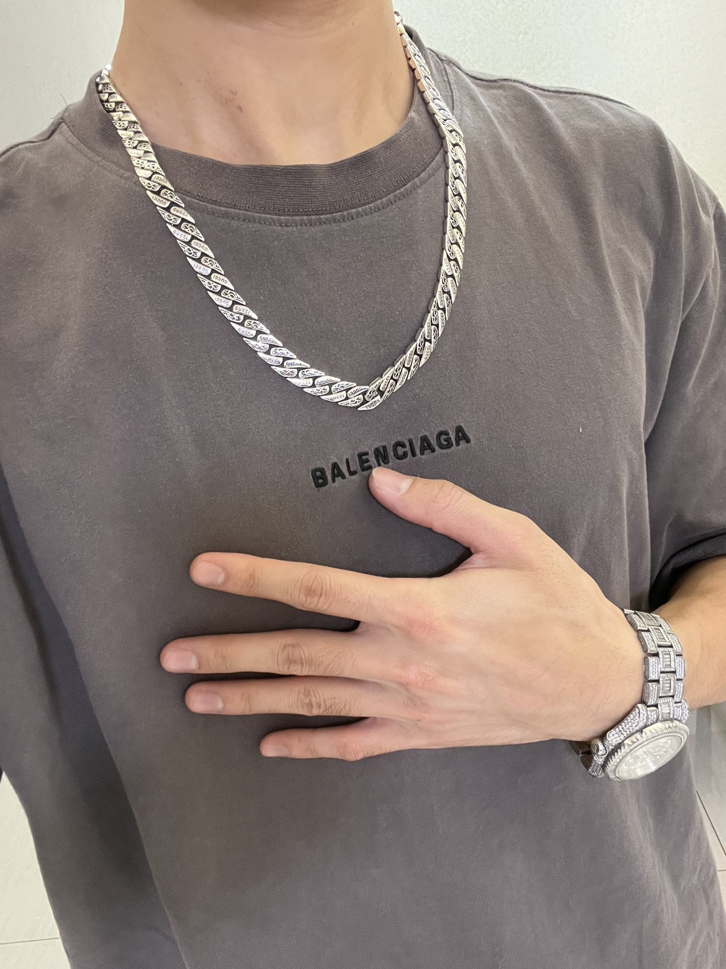 Gucci 奢华款不爆不发 抖音带货 首选 𝐆𝐮𝐜𝐜𝐢古驰项链最新款链条档次更高 Anger Forest系列双g设计理念 图案项链