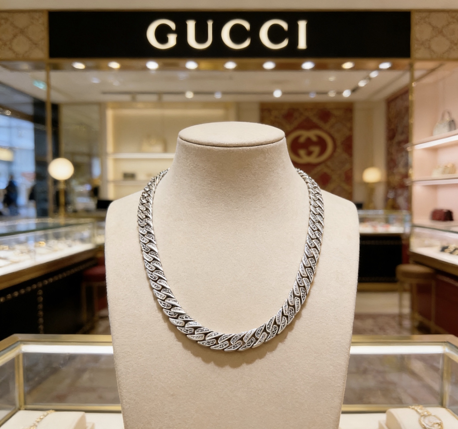 Gucci 奢华款不爆不发 抖音带货 首选 𝐆𝐮𝐜𝐜𝐢古驰项链最新款链条档次更高 Anger Forest系列双g设计理念 图案项链