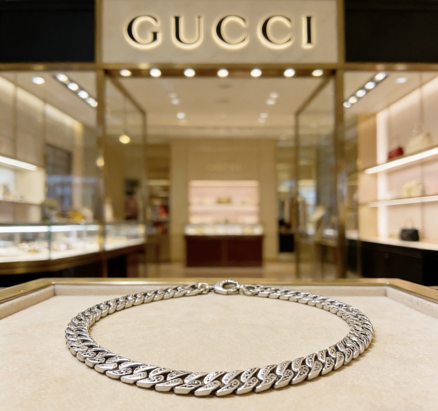 Gucci 奢华款不爆不发 抖音带货 首选 𝐆𝐮𝐜𝐜𝐢古驰项链最新款链条档次更高 Anger Forest系列双g设计理念 图案项链