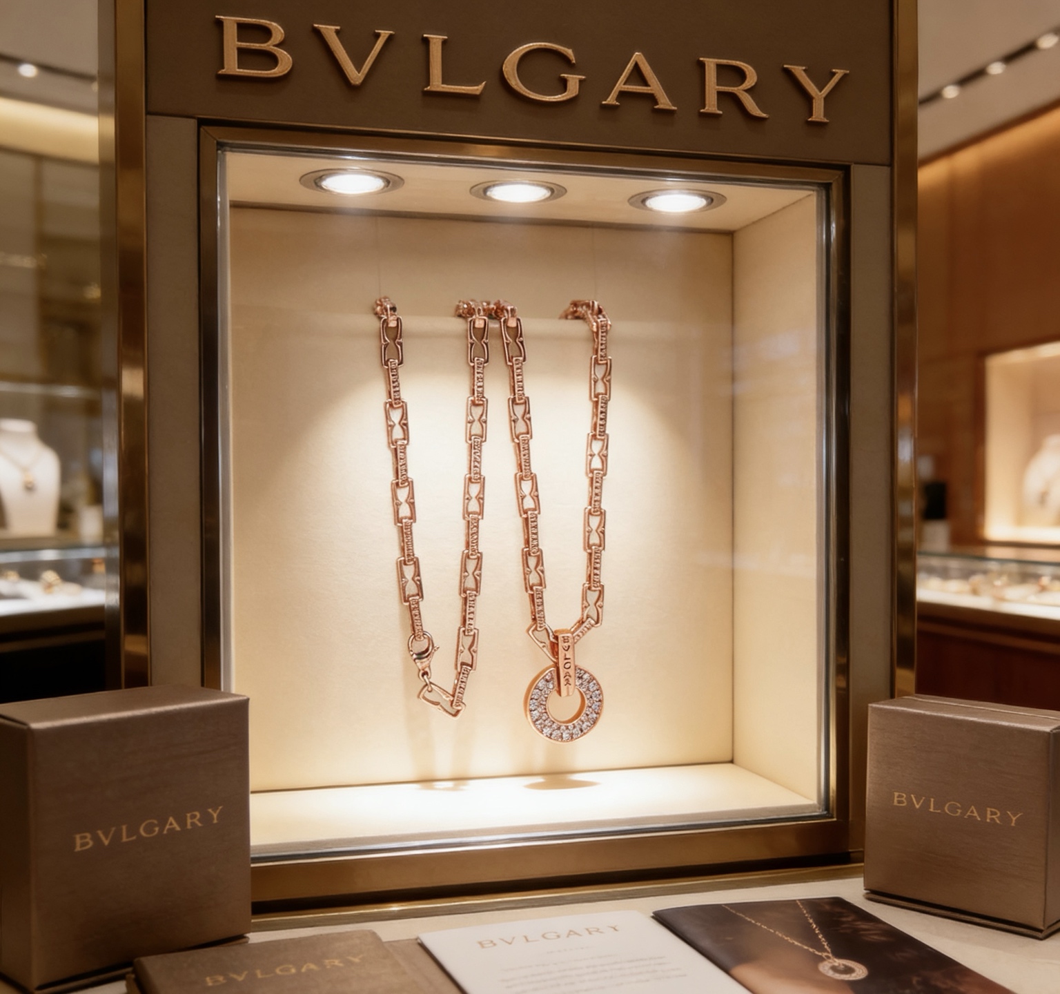 Bvlgari 宝格丽项链V金材质 BVLGARI宝格丽 DIVAS‘ DREAM 系列 品相完美