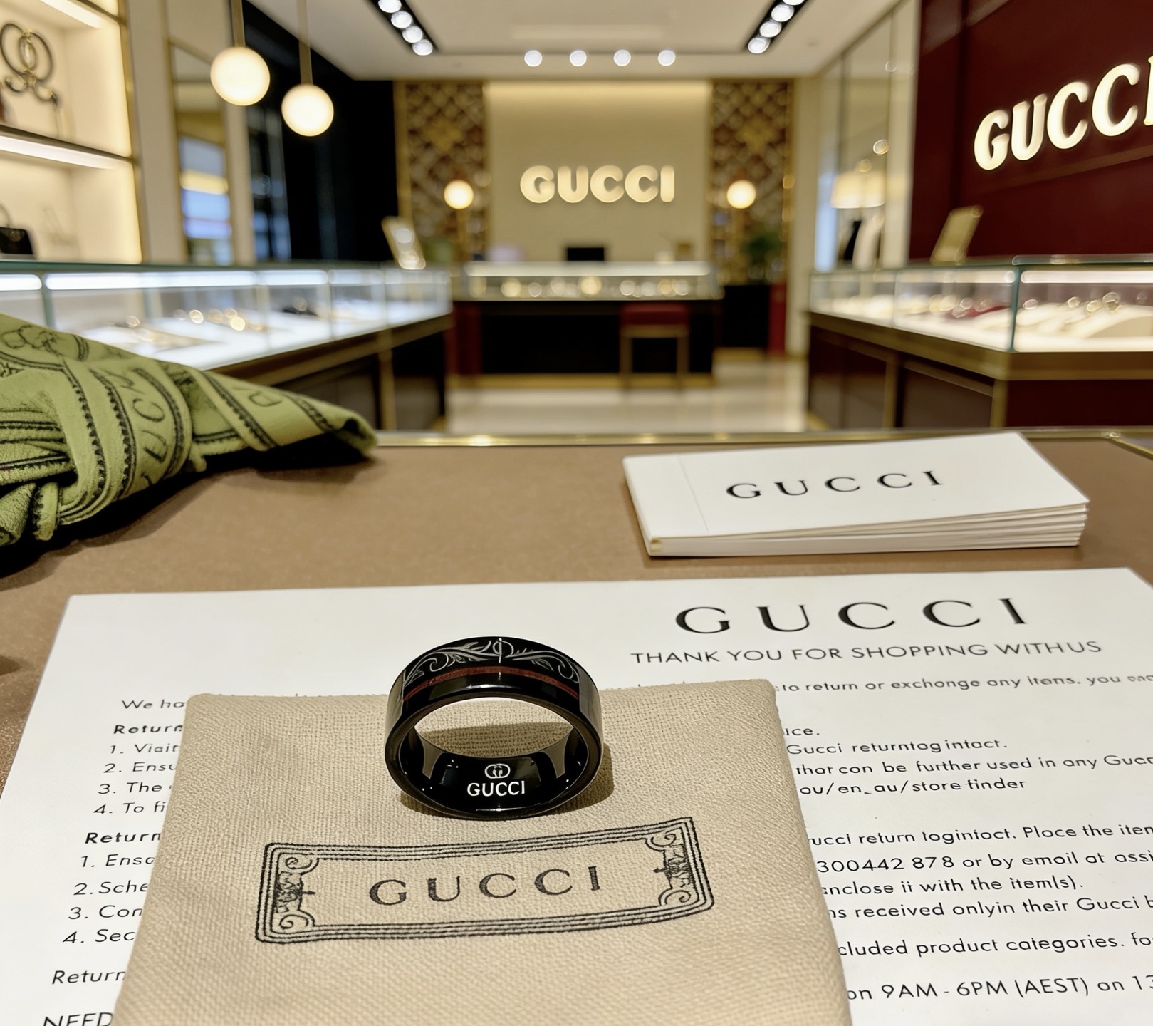Gucci 𝐆𝐮𝐜𝐜𝐢古驰戒指最新款款式档次更高 Anger Forest系列v金质感沉沉双G纯手工制作工艺 古驰戒指 陶瓷高端定制