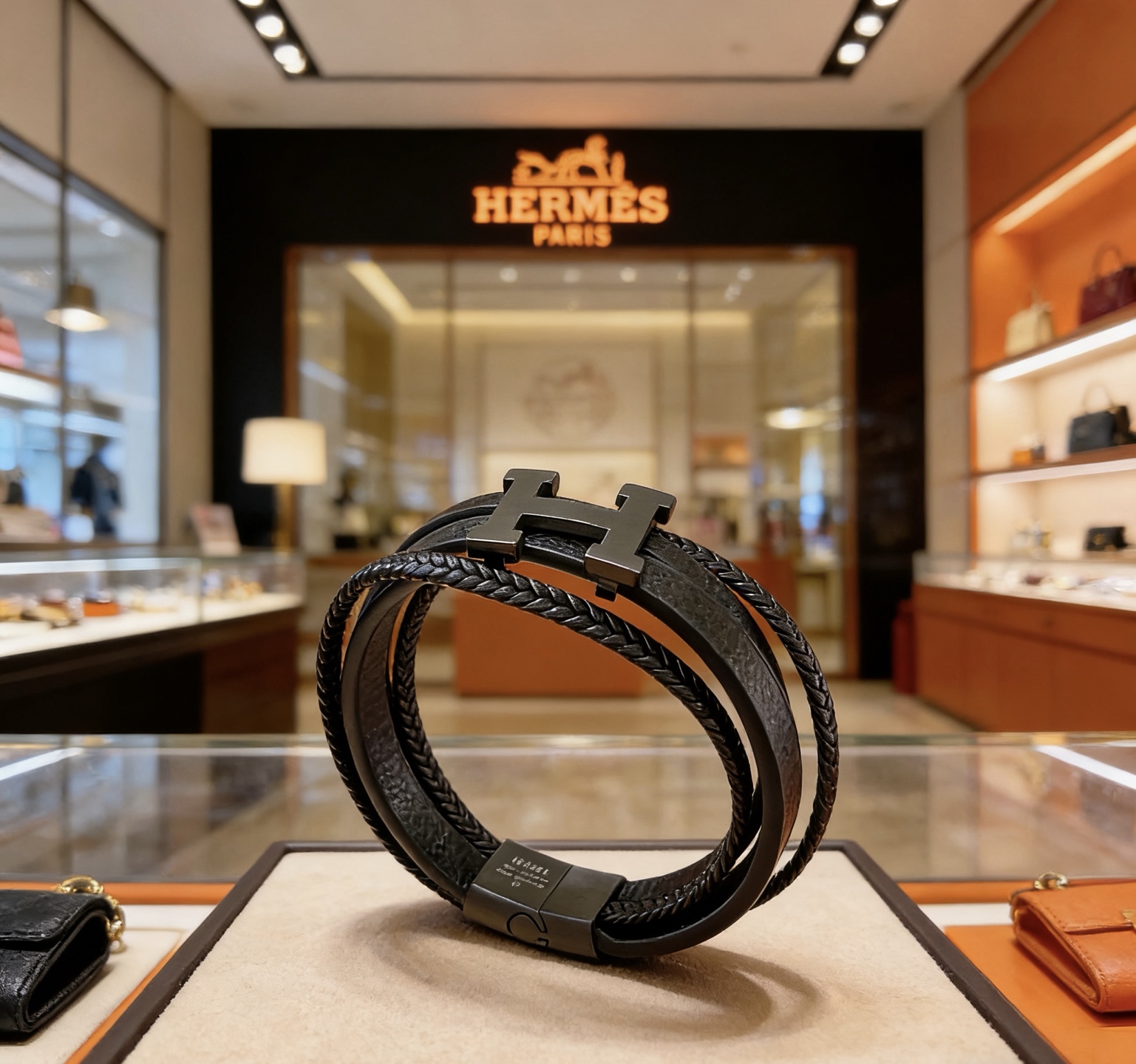 Hermès 新品发售 爱马仕手绳手环最新款纯手工头层牛皮材质档次更高 H系列系列 款系列手链手绳