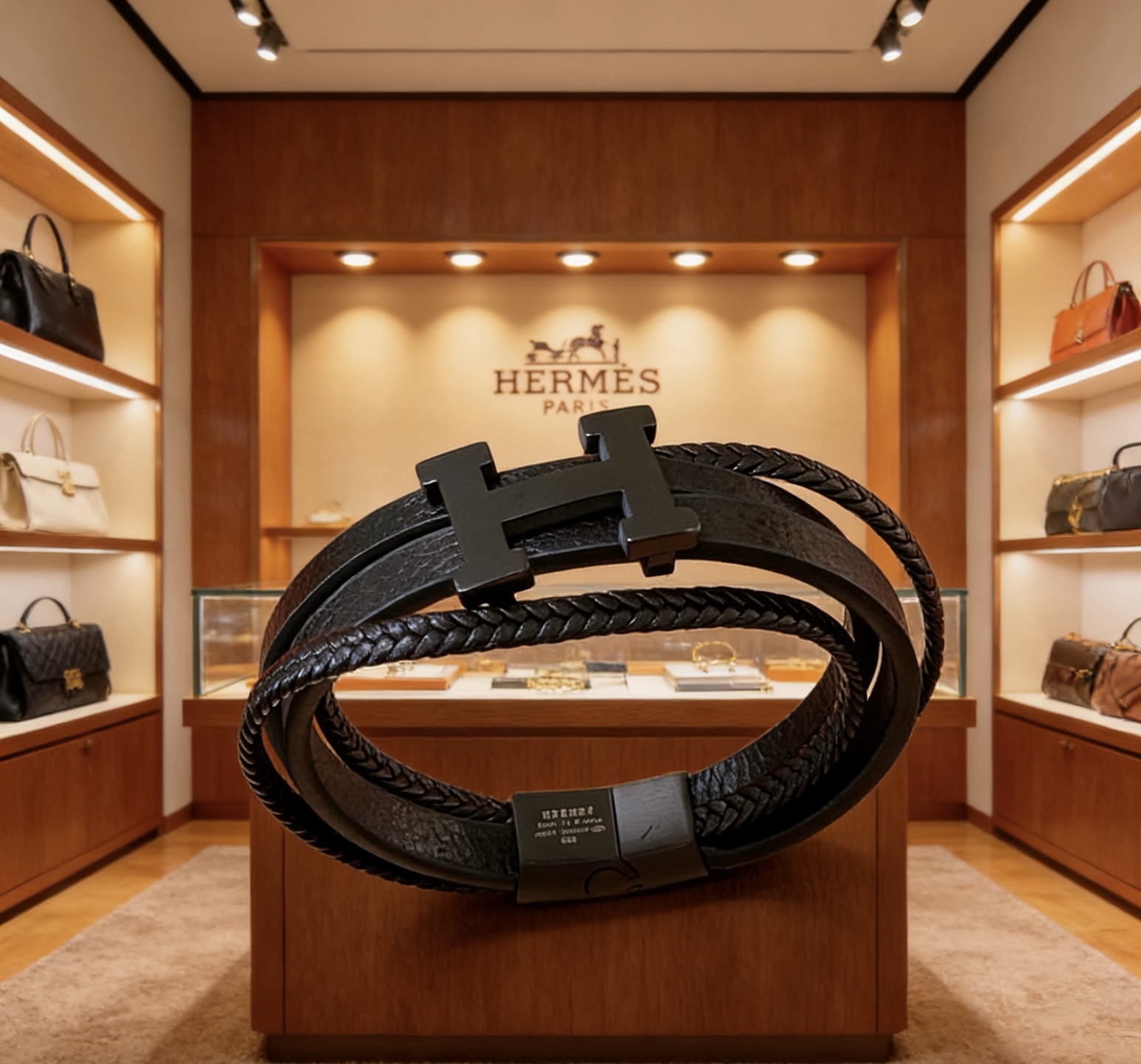 Hermès 新品发售 爱马仕手绳手环最新款纯手工头层牛皮材质档次更高 H系列系列 款系列手链手绳