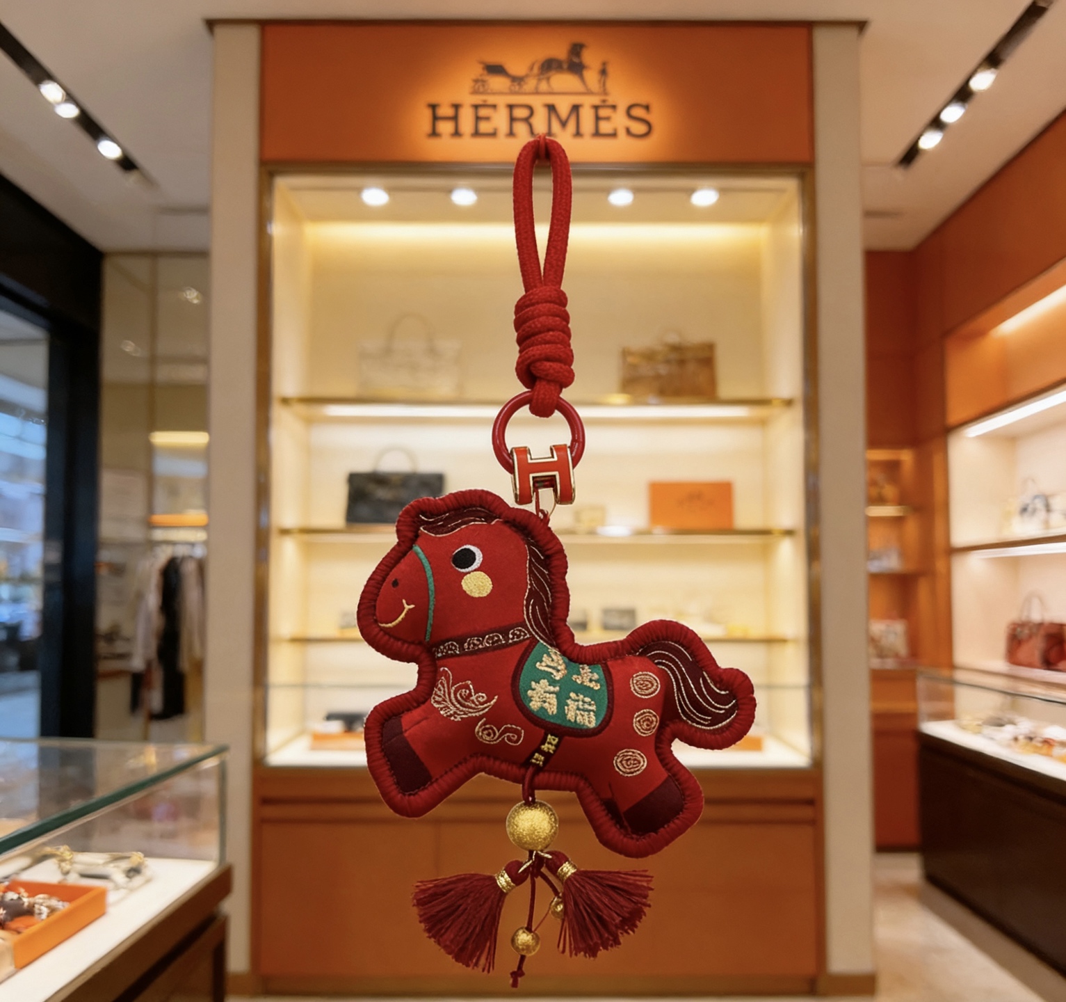 Hermès 马年新品新款Hermes爱马仕钥匙扣钥匙扣加厚版 铂金版