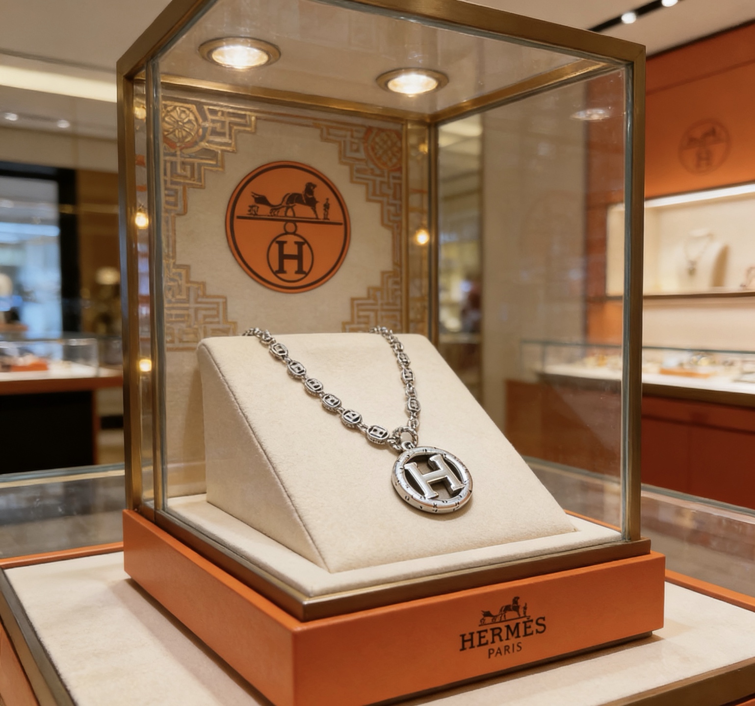 Hermès 爱马仕项链 猪鼻子项链系列首饰 进口定制.高端链条 搭配 新品 简单 火 设计独特 前卫 男女 款