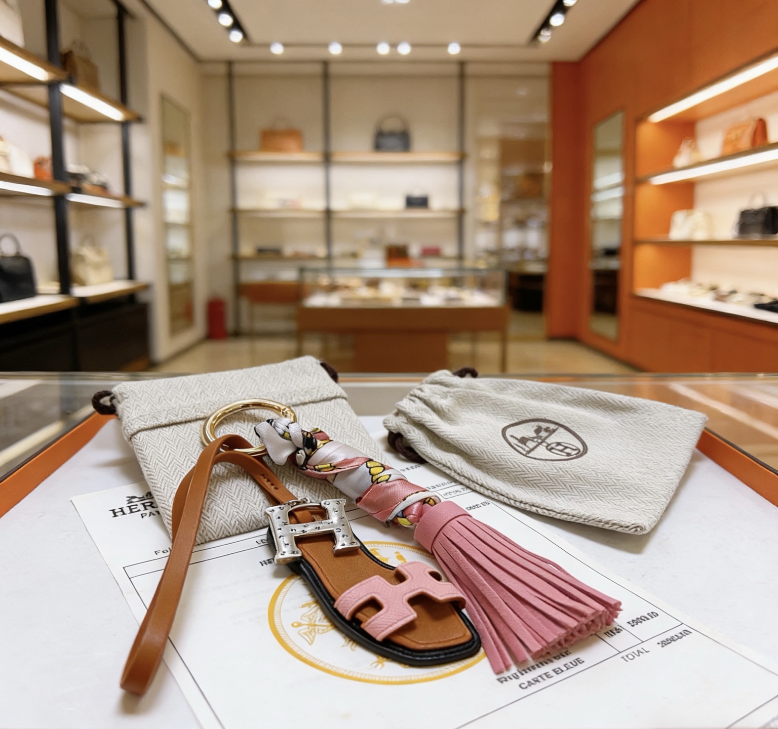 Hermès 新款Hermes爱马仕钥匙扣钥匙扣加厚版 铂金版