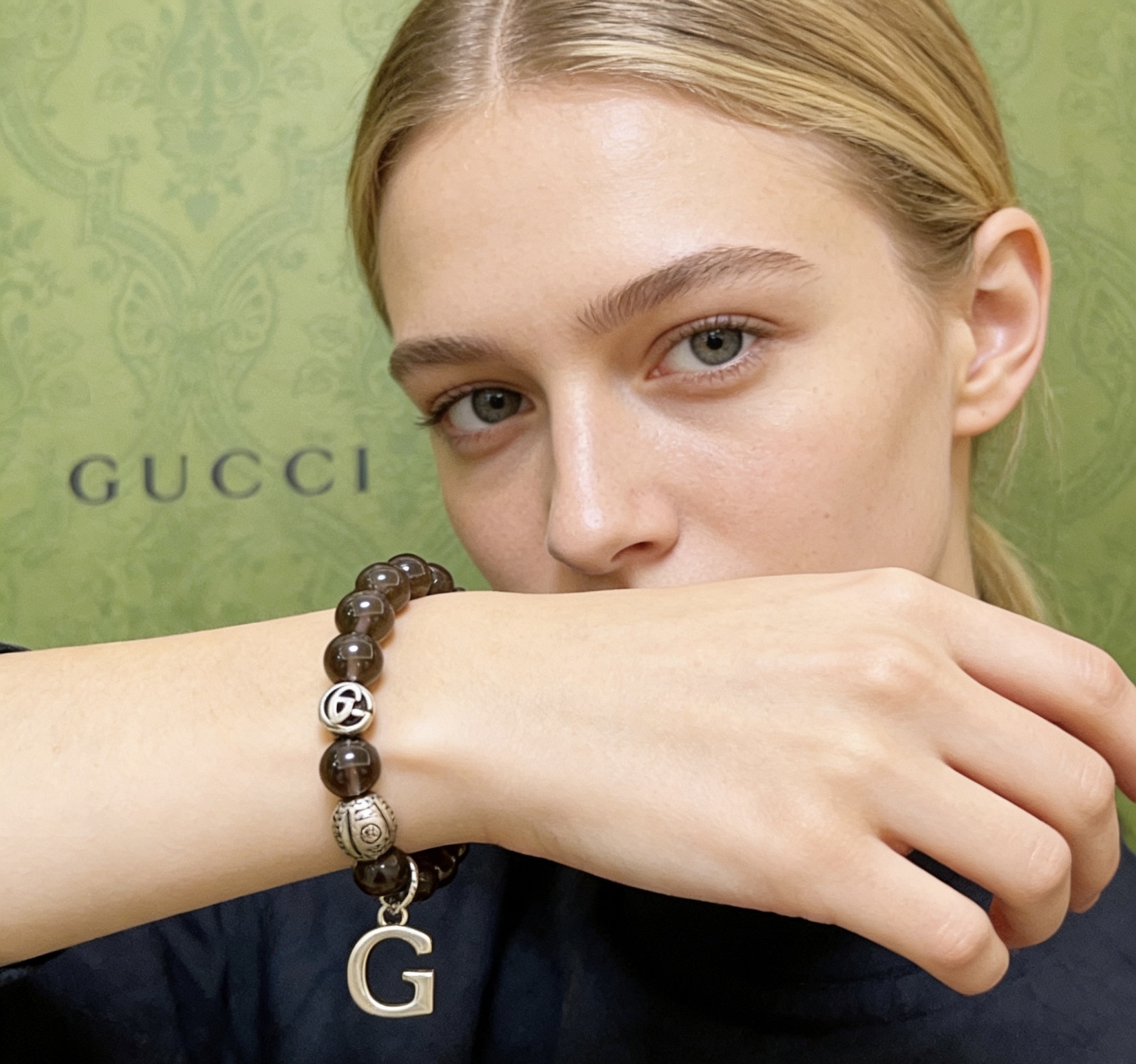Gucci 𝐆𝐮𝐜𝐜𝐢古驰手链 最新款天然石手链档次更高 Anger Forest系列双g手链