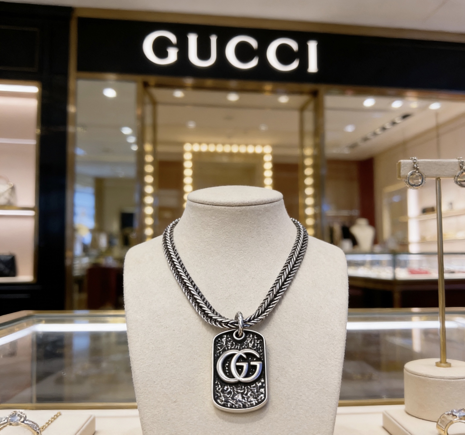 Gucci 太帅啦 𝐆𝐮𝐜𝐜𝐢古驰项链2026最新款链条档次更高 款Anger Forest系列双G古驰项链