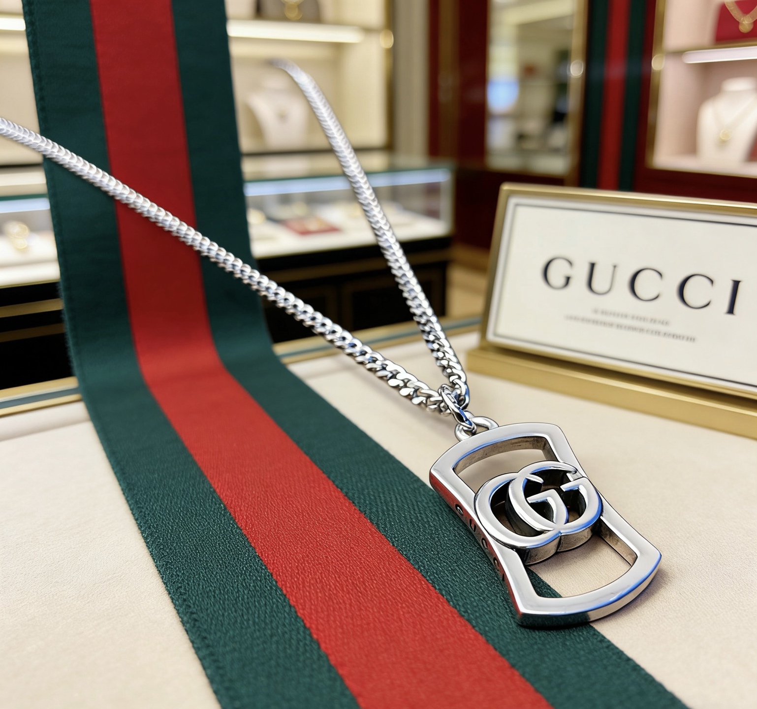 Gucci 太帅啦 𝐆𝐮𝐜𝐜𝐢古驰项链2026最新款链条档次更高 款Anger Forest系列双G古驰项链