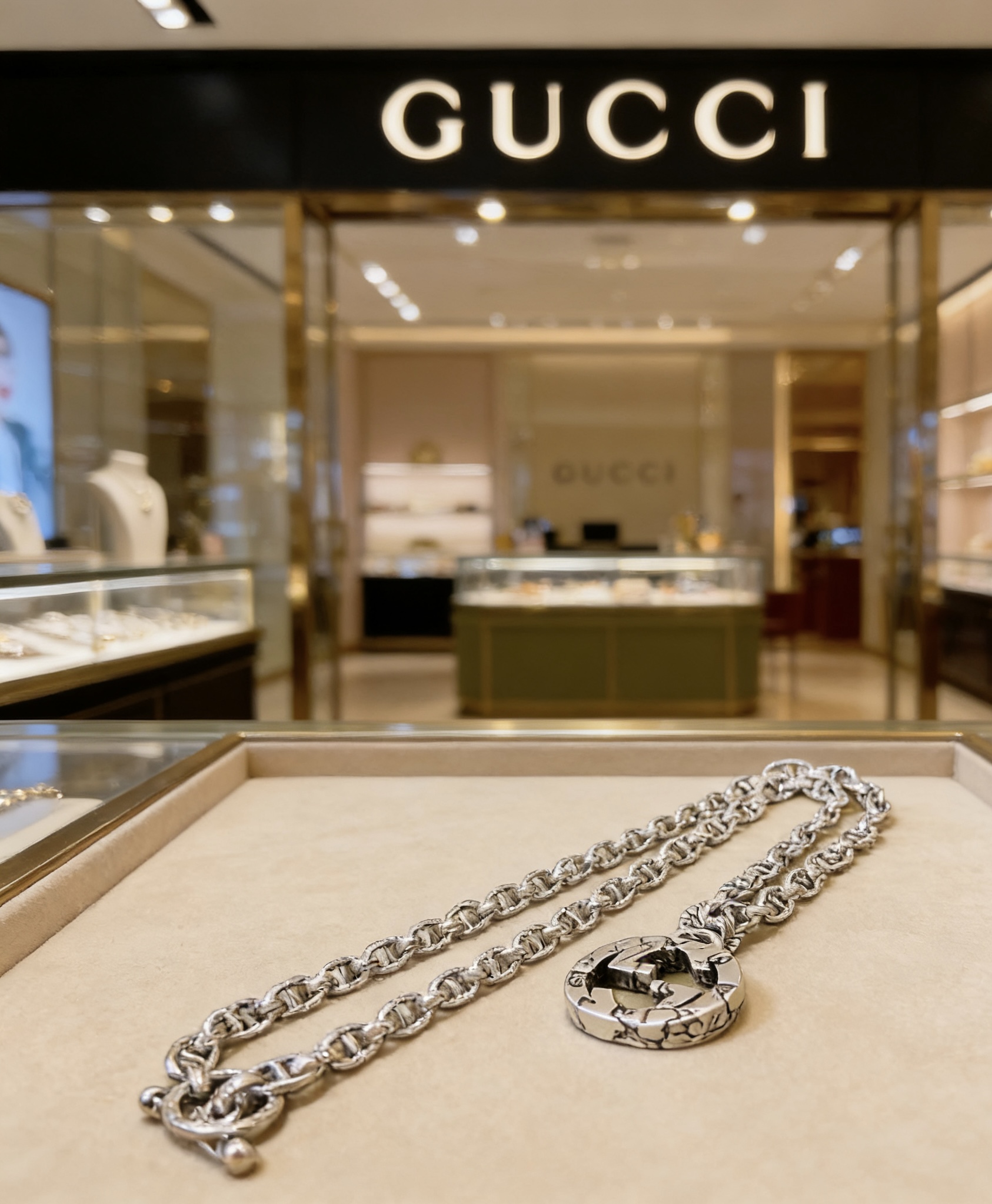 Gucci 不爆不发 抖音带货 首选 𝐆𝐮𝐜𝐜𝐢古驰项链最新款链条档次更高 Anger Forest系列双g古驰艺术风格 项链