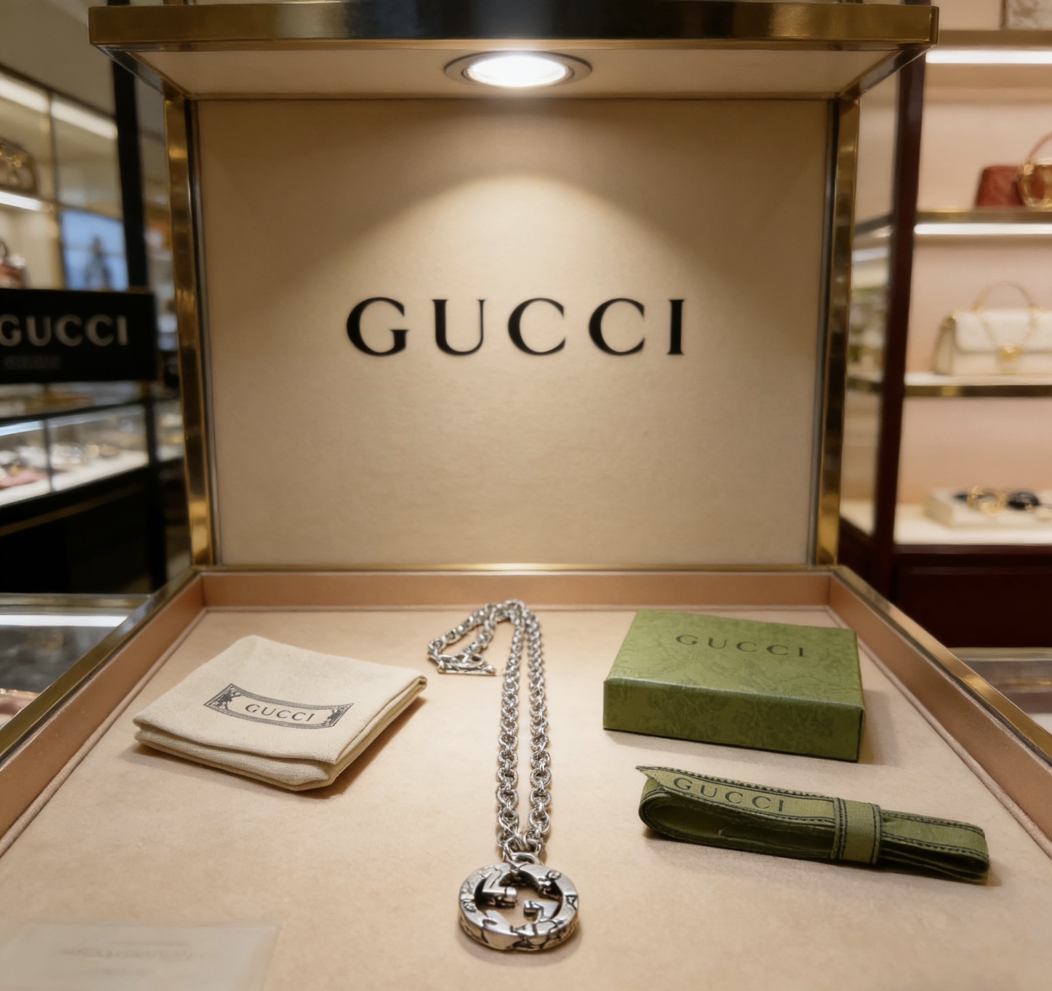 Gucci 不爆不发 抖音带货 首选 𝐆𝐮𝐜𝐜𝐢古驰项链最新款链条档次更高 Anger Forest系列双g古驰艺术风格 项链