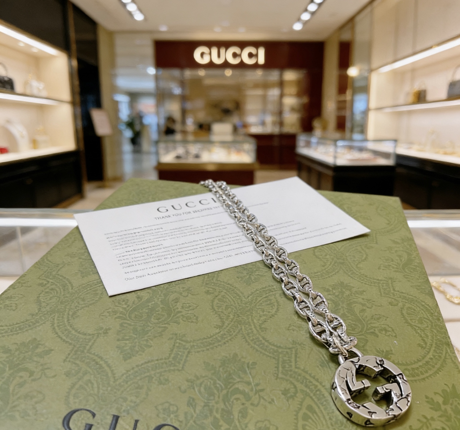 Gucci 不爆不发 抖音带货 首选 𝐆𝐮𝐜𝐜𝐢古驰项链最新款链条档次更高 Anger Forest系列双g古驰艺术风格 项链