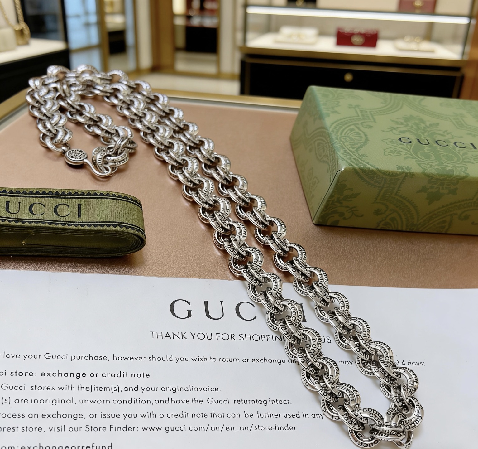 Gucci 奢华款𝐆𝐮𝐜𝐜𝐢古驰项链最新款链条档次更高