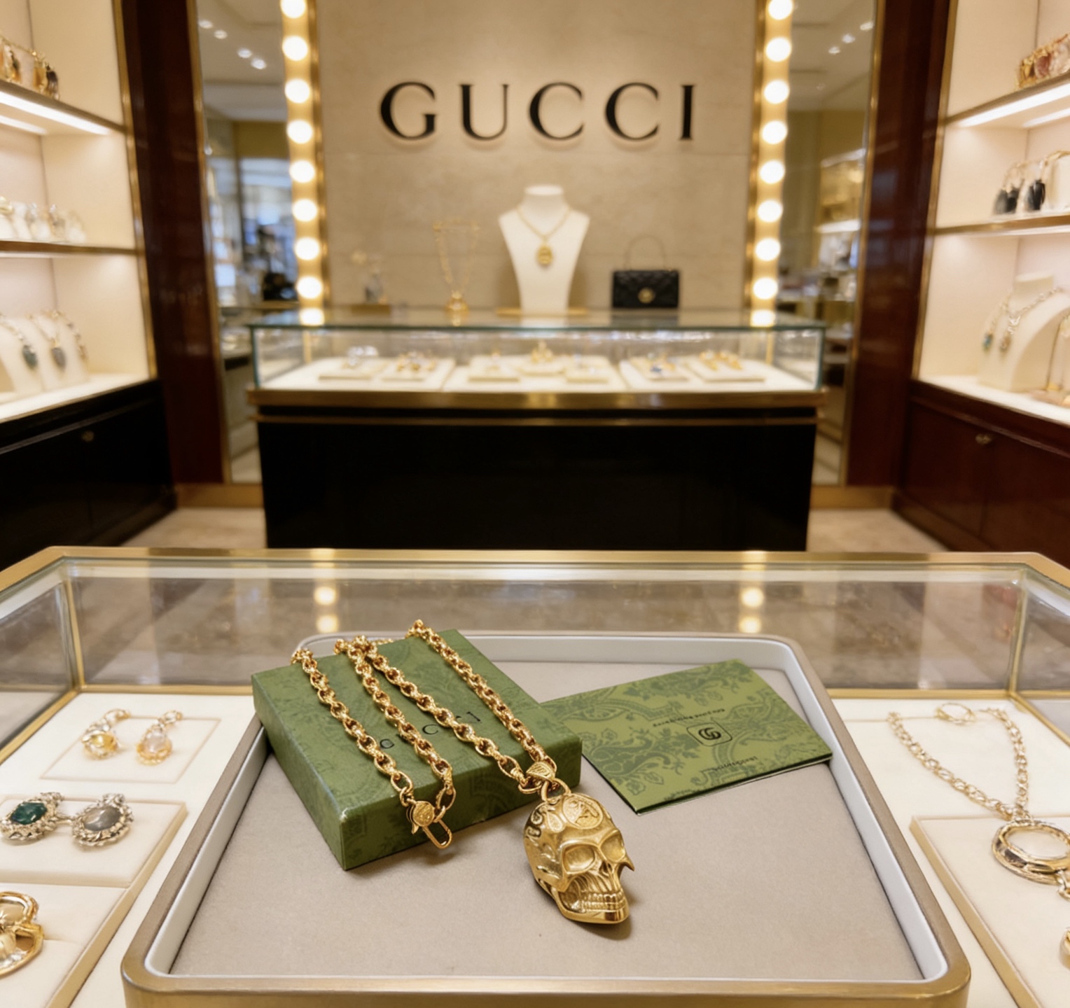Gucci 不爆不发 抖音带货 首选 𝐆𝐮𝐜𝐜𝐢古驰项链最新款链条档次更高 Anger Forest系列双g古驰新品艺术风格 项链