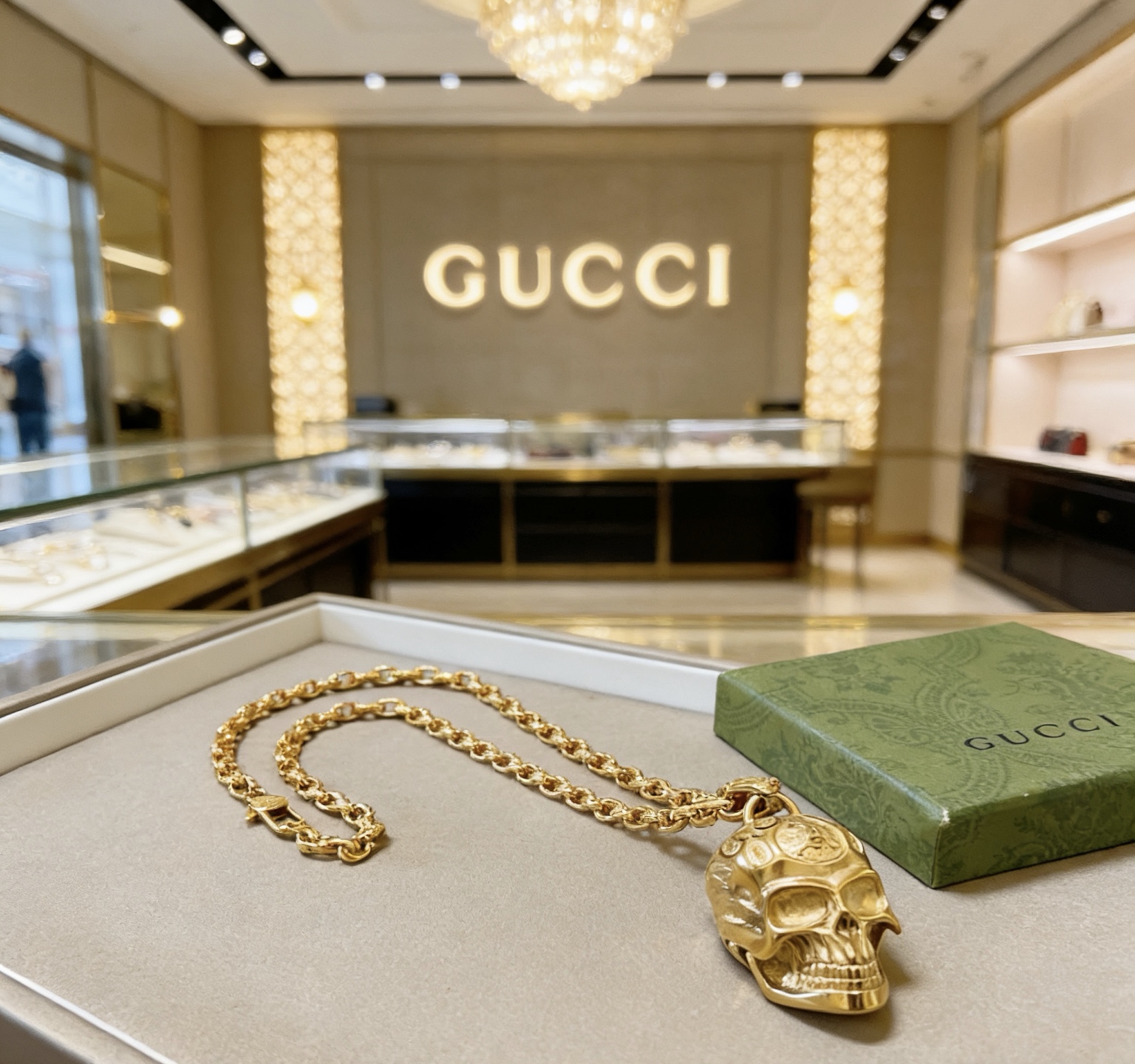 Gucci 不爆不发 抖音带货 首选 𝐆𝐮𝐜𝐜𝐢古驰项链最新款链条档次更高 Anger Forest系列双g古驰新品艺术风格 项链