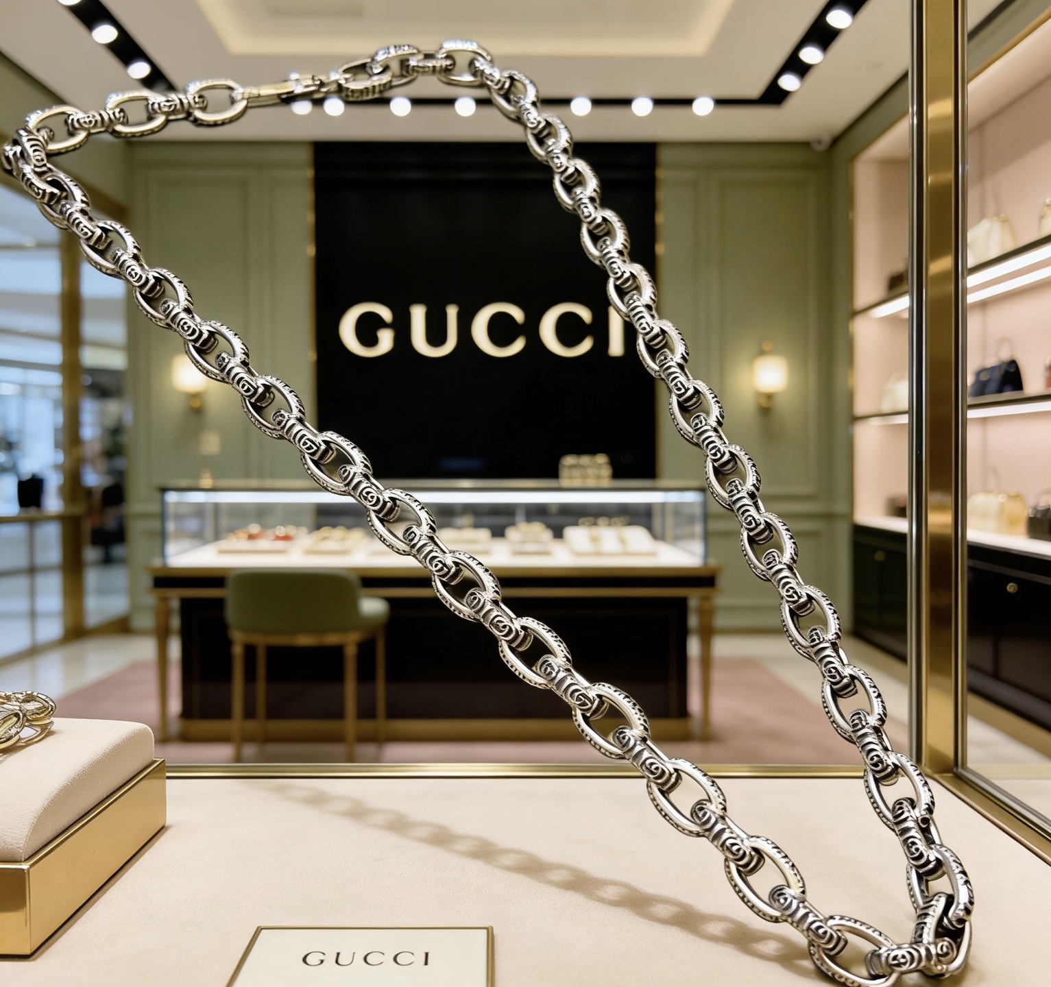 Gucci 奢华款𝐆𝐮𝐜𝐜𝐢古驰项链最新款链条档次更高