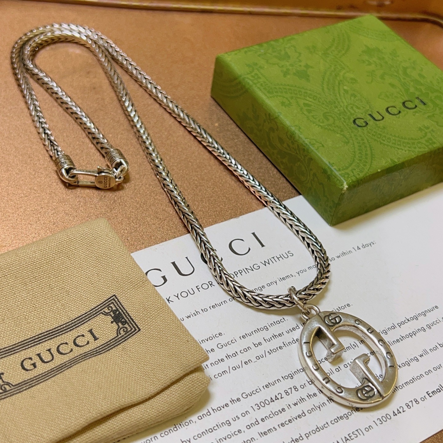 Gucci 不爆不发 抖音带货 首选 𝐆𝐮𝐜𝐜𝐢古驰项链最新款链条档次更高 Anger Forest系列双g设计理念 图案项链
