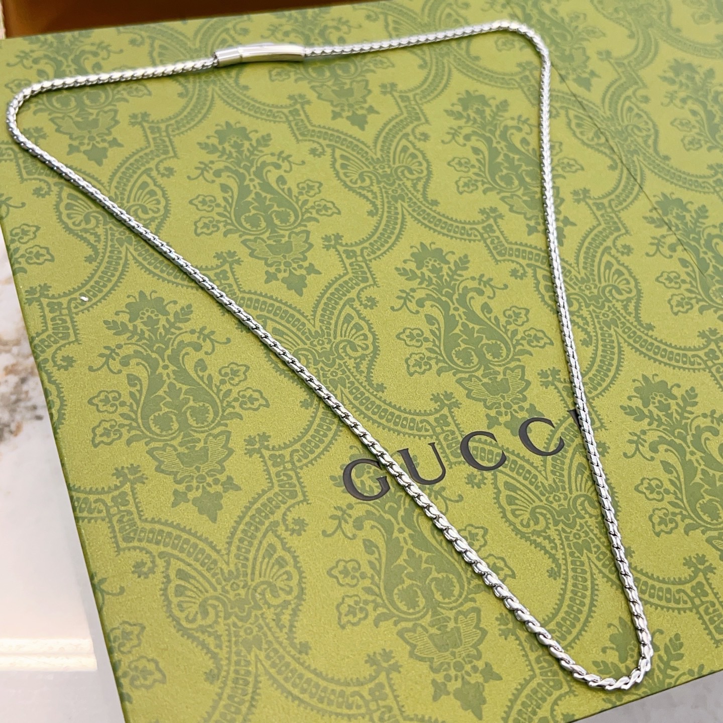 Gucci 不爆不发 古驰官网新款同步更新 抖音带货 首选 𝐆𝐮𝐜𝐜𝐢古驰项链最新款链条档次更高 Anger Forest系列 双g古驰项链定制项链