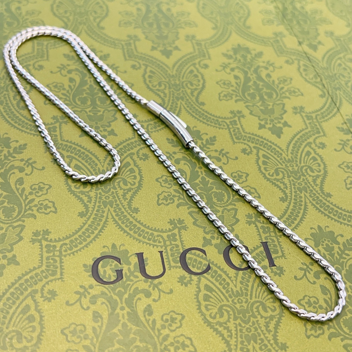 Gucci 不爆不发 古驰官网新款同步更新 抖音带货 首选 𝐆𝐮𝐜𝐜𝐢古驰项链最新款链条档次更高 Anger Forest系列 双g古驰项链定制项链