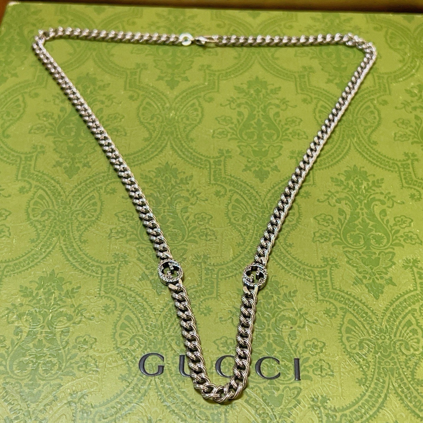 Gucci 新品发布 巨帅 Forest系列双G古驰项链