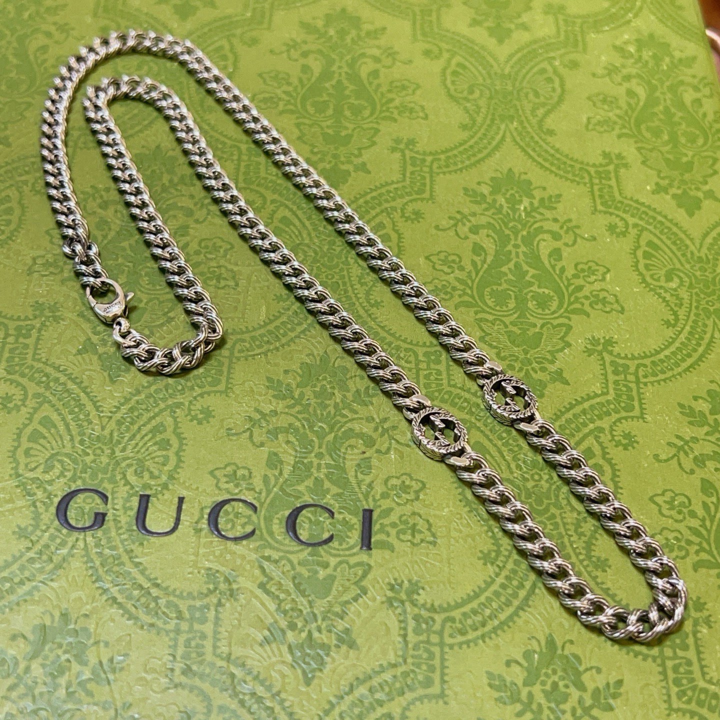 Gucci 新品发布 巨帅 Forest系列双G古驰项链