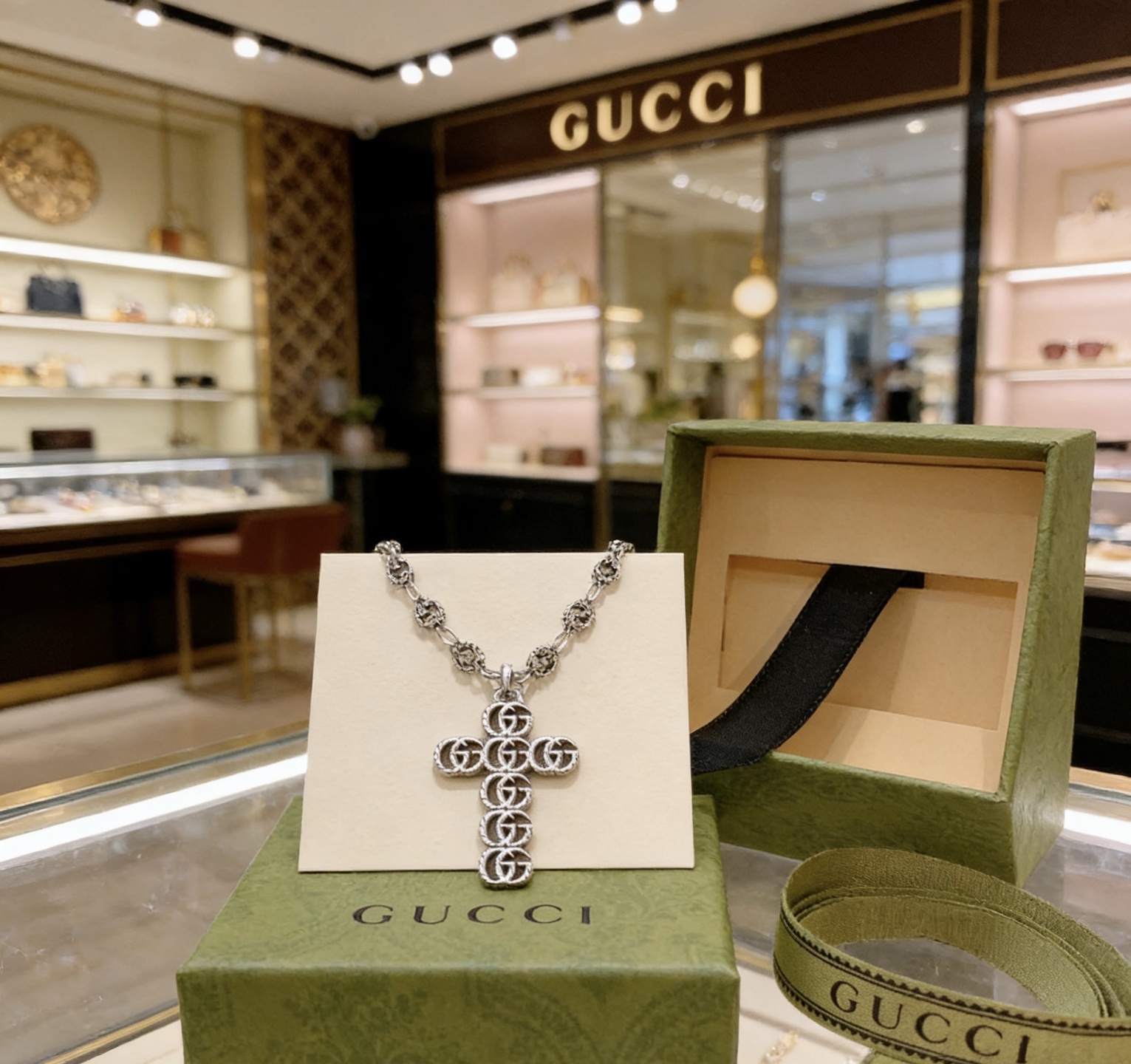 Gucci 𝐆𝐮𝐜𝐜𝐢古驰项链2026最新款链条档次更高 Anger Forest系列双G古驰项链