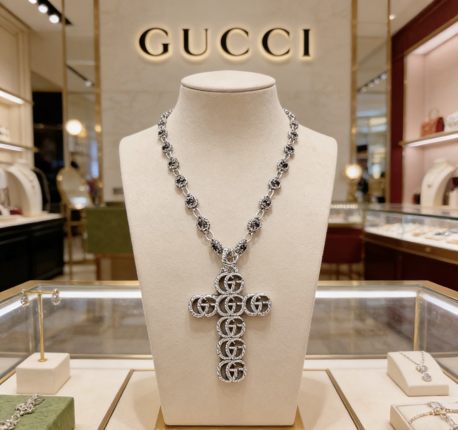 Gucci 𝐆𝐮𝐜𝐜𝐢古驰项链2026最新款链条档次更高 Anger Forest系列双G古驰项链