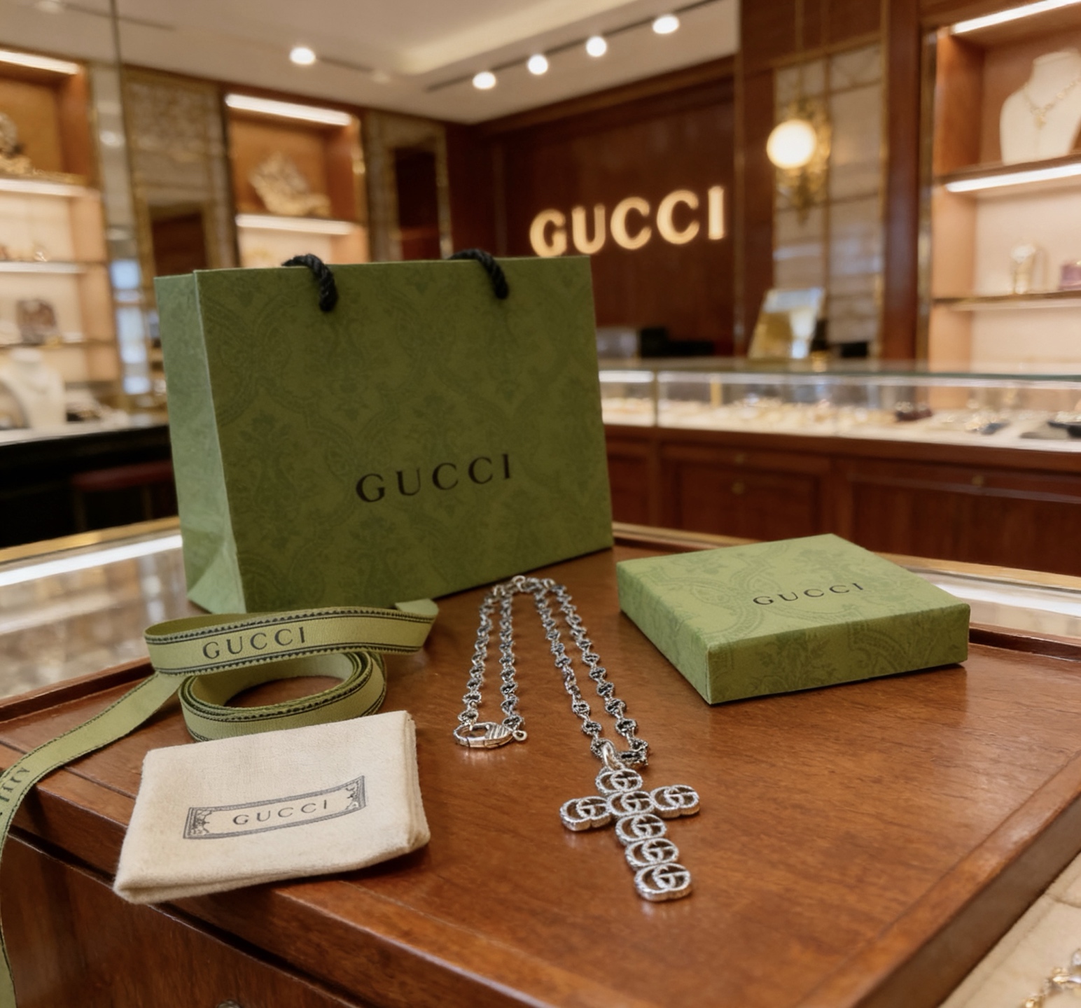 Gucci 𝐆𝐮𝐜𝐜𝐢古驰项链2026最新款链条档次更高 Anger Forest系列双G古驰项链
