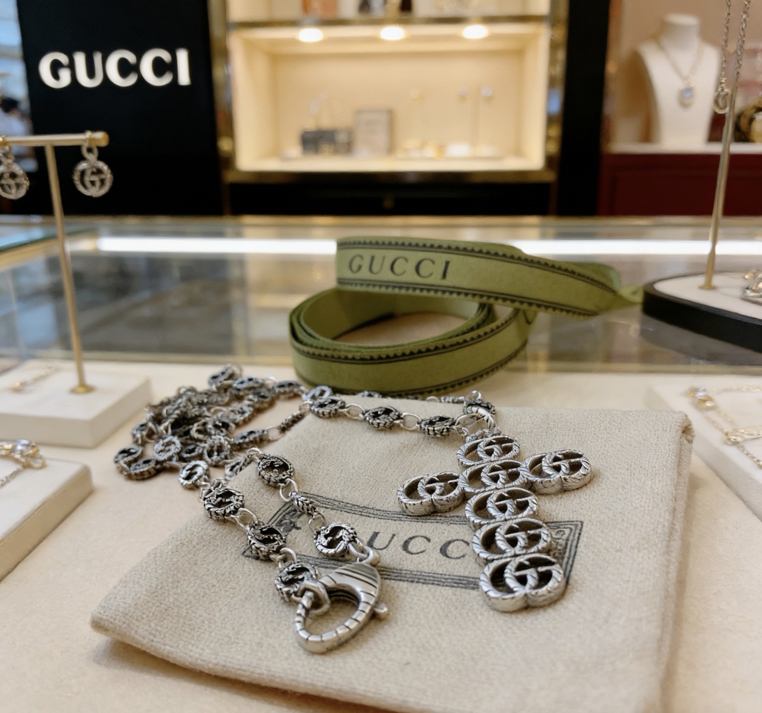 Gucci 𝐆𝐮𝐜𝐜𝐢古驰项链2026最新款链条档次更高 Anger Forest系列双G古驰项链