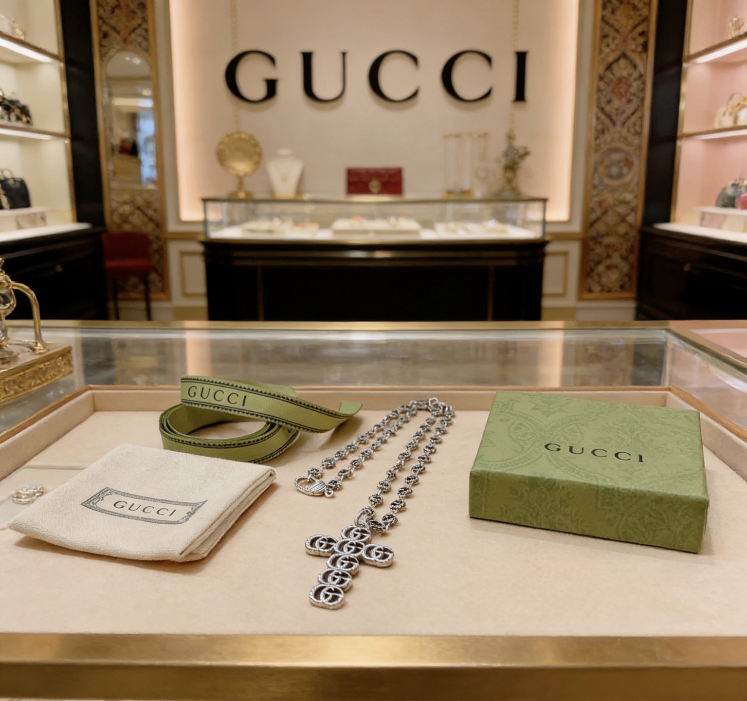 Gucci 𝐆𝐮𝐜𝐜𝐢古驰项链2026最新款链条档次更高 Anger Forest系列双G古驰项链