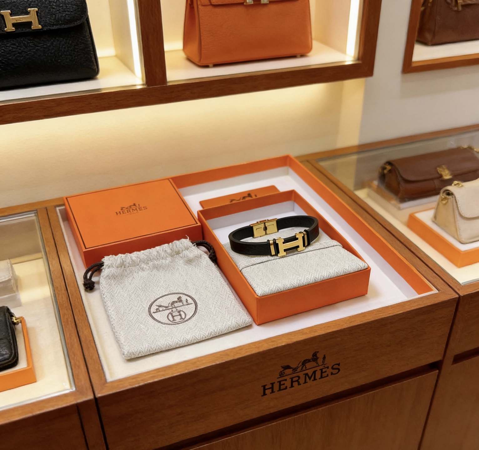 Hermès 新品发售 爱马仕手绳手环最新款纯手工头层牛皮材质档次更高 H系列系列 款系列手链手绳