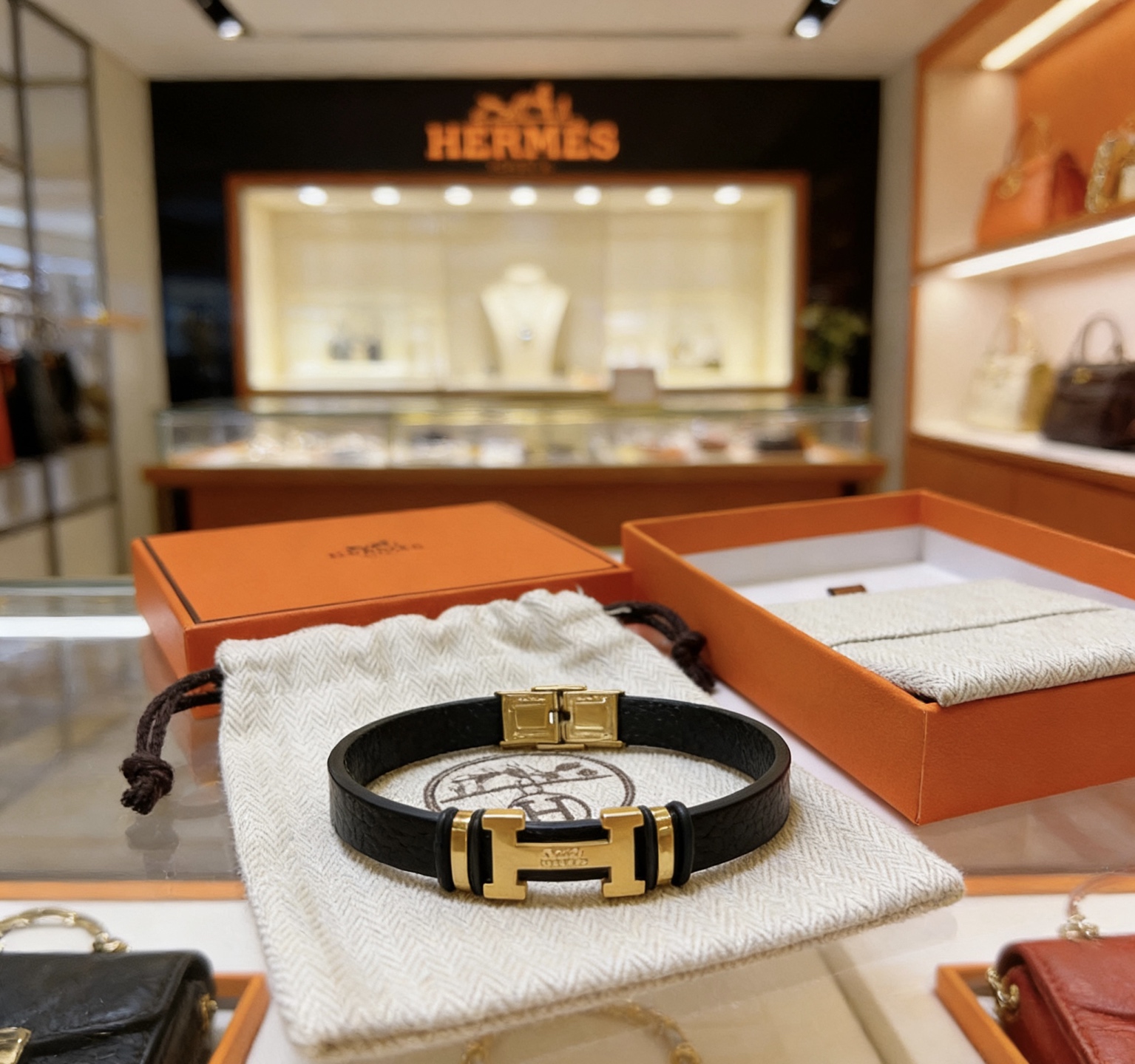 Hermès 新品发售 爱马仕手绳手环最新款纯手工头层牛皮材质档次更高 H系列系列 款系列手链手绳
