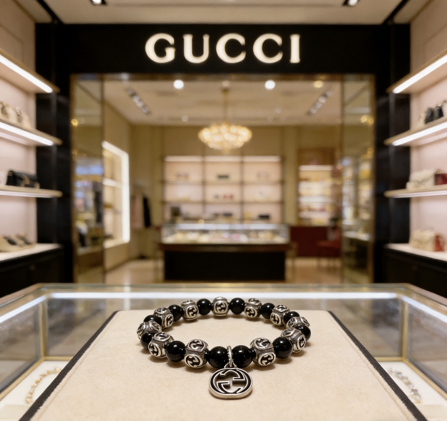 NO:755043,Batch Gucci bracelet luxury bracelet, same style for men and women. The latest full-piece black onyx beaded bracelet is of a higher grade. The same style as the Anger Forest series double-g retro Gucci bracelet for celebrities. Size: 16-24 cm. Details are distressed. Non-market glossy version. Non-market ordinary make. This model has been out. The best-selling model in Gucci. Very good to match clothes, high-quality jewelry, gucci, bracelet.19860909批 古驰手链奢华手串 男女同款 最新款全件黑玛瑙串珠手链档次更高明星同款Anger Forest系列双g复古古驰手链 尺寸:16-24厘米 细节对版做旧处理 非市面亮面版型 非市面普通做这款一直在出 古驰里面热卖款 非常好搭配衣服,饰品精品,gucci,bracelet,Jewelry