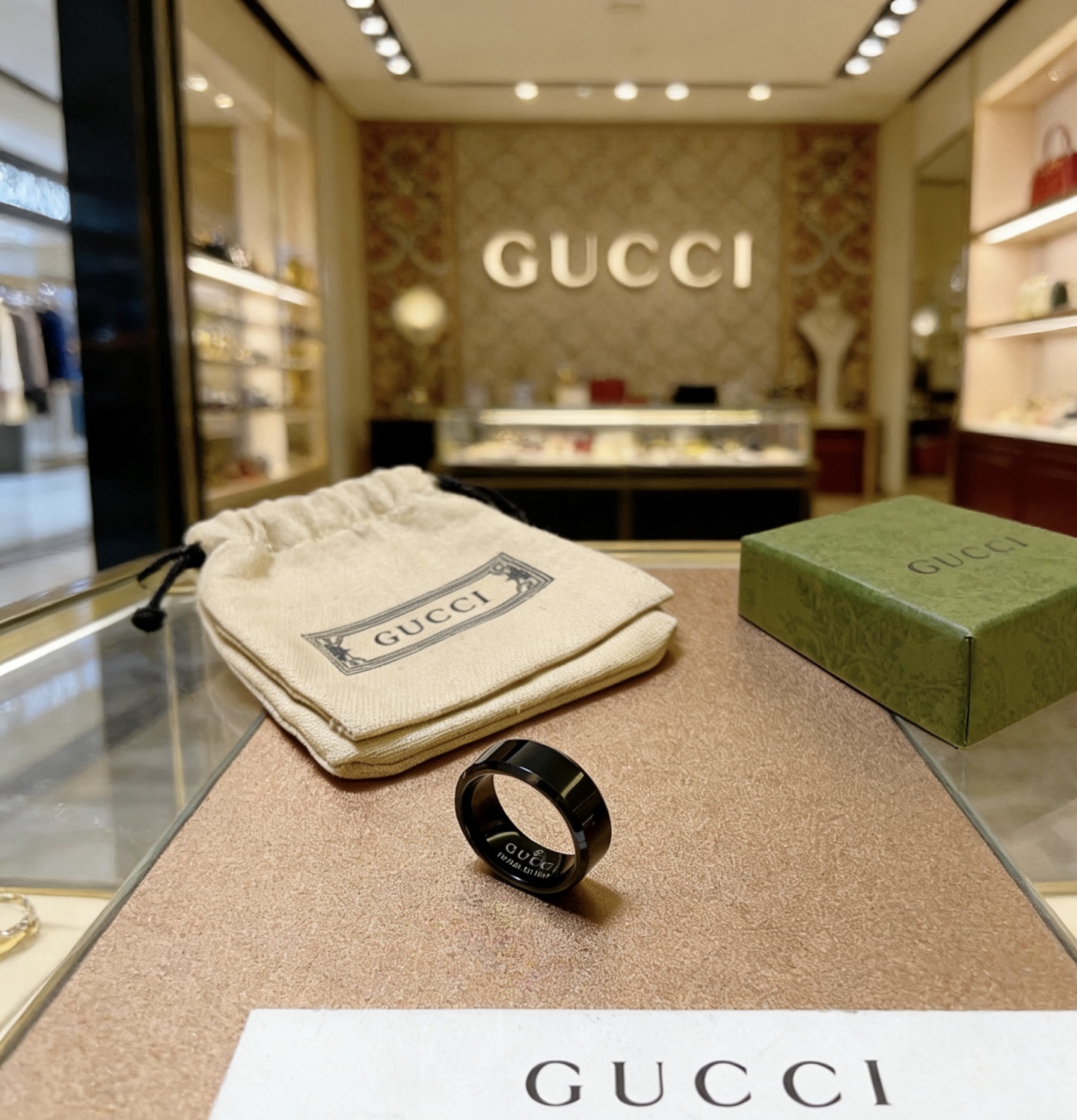 Gucci 𝐆𝐮𝐜𝐜𝐢古驰戒指最新款款式档次更高 Anger Forest系列v金质感沉沉双G纯手工制作工艺 古驰戒指 钛金高端定制