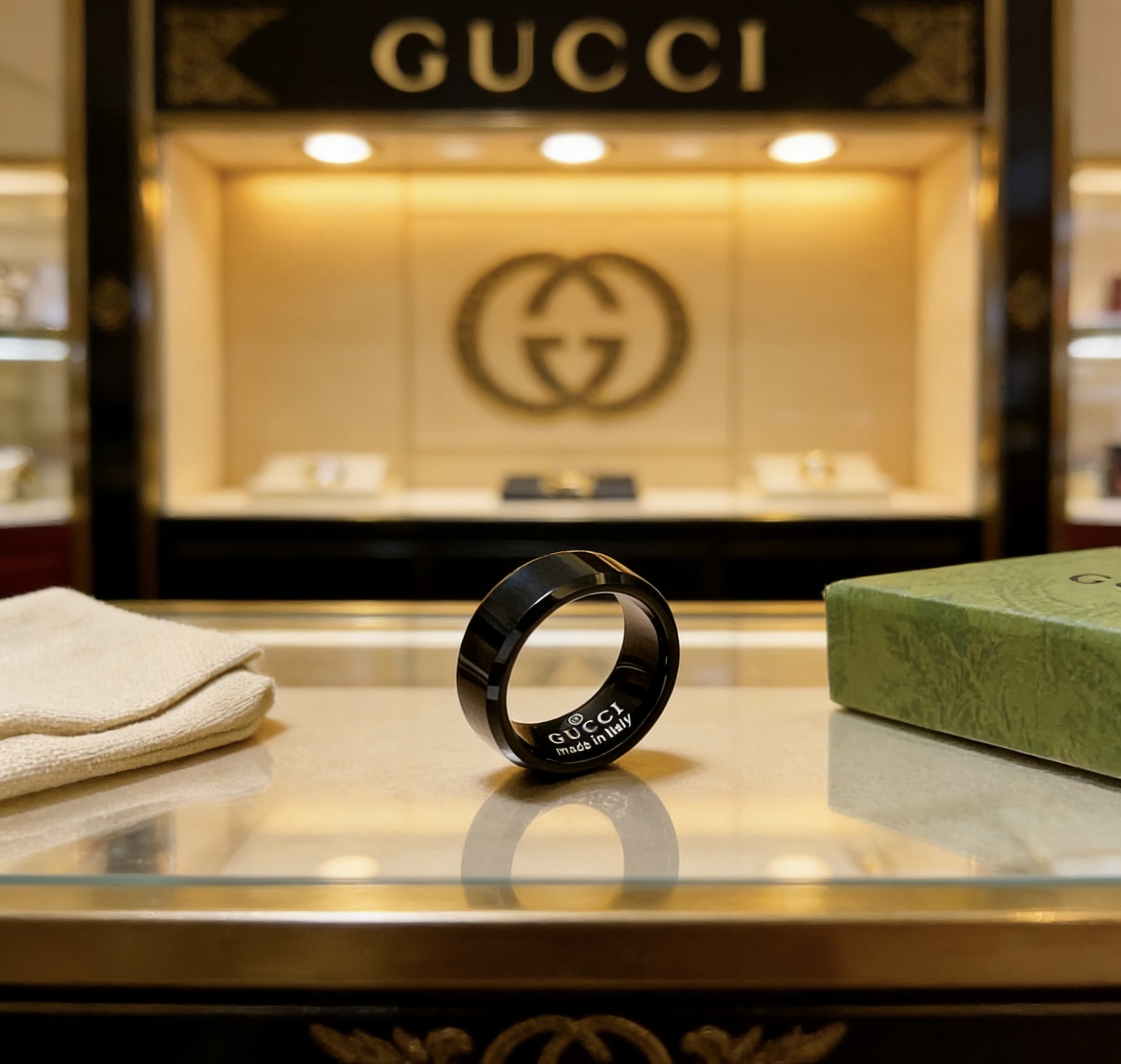 Gucci 𝐆𝐮𝐜𝐜𝐢古驰戒指最新款款式档次更高 Anger Forest系列v金质感沉沉双G纯手工制作工艺 古驰戒指 钛金高端定制