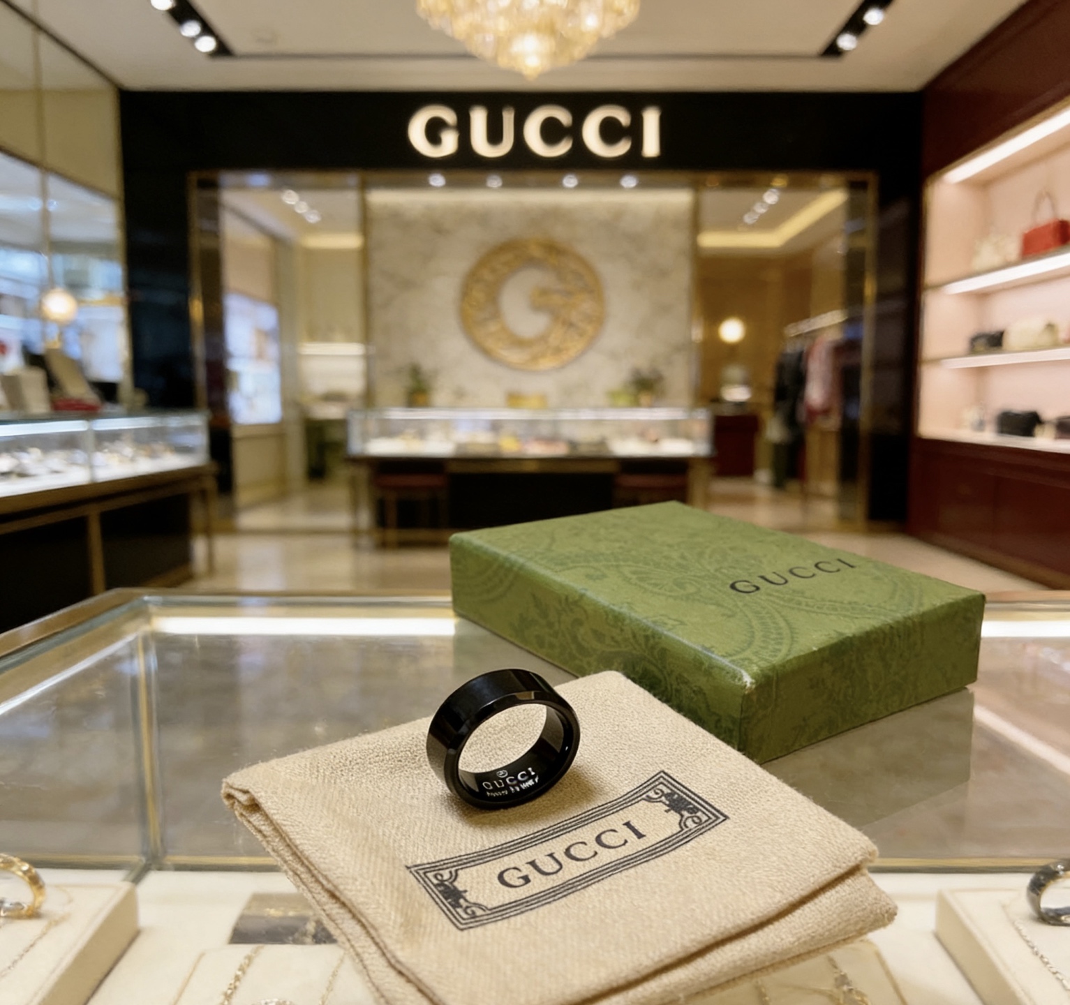 Gucci 𝐆𝐮𝐜𝐜𝐢古驰戒指最新款款式档次更高 Anger Forest系列v金质感沉沉双G纯手工制作工艺 古驰戒指 钛金高端定制