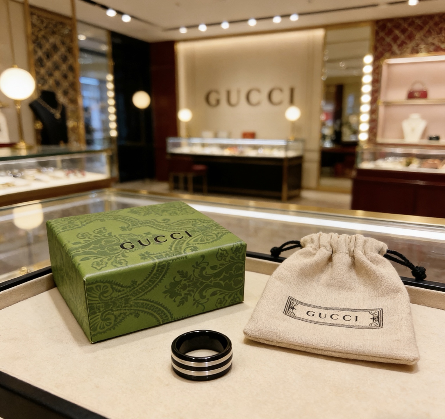 Gucci 𝐆𝐮𝐜𝐜𝐢古驰戒指最新款款式档次更高 Anger Forest系列v金质感双G纯手工制作工艺 古驰戒指