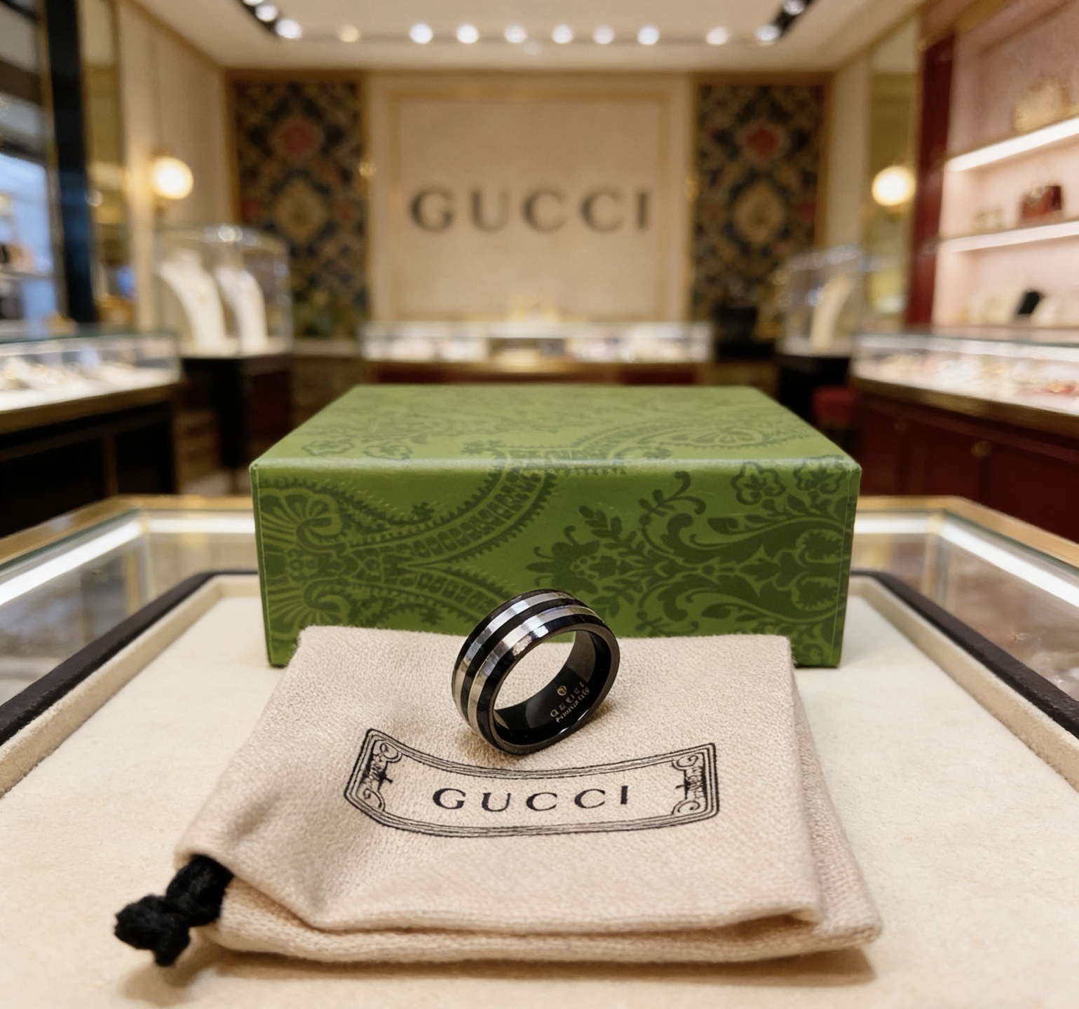 NO:755145,Batch. The latest style of Gucci ring is of higher quality. The same style as the star's Anger Forest series v gold texture double G. Pure handmade craftsmanship. Gucci ring. Detail matching is purely handmade. Non-market glossy version. This one has been out. The best-selling model in Gucci. Very good to match with trendy clothes. The size is 6 7 8 9 10 11. Couple rings of the same style for men and women, jewelry boutique, gucci, ring19860909批.古驰戒指最新款款式档次更高明星同款Anger Forest系列v金质感双G纯手工制作工艺 古驰戒指 细节对版纯手工处理 非市面亮面版型 这款一直在出 古驰里面热卖款 非常好搭配潮流衣服码数美6 7 8 9 10 11 男女同款情侣戒指,饰品精品,gucci,ring,Jewelry